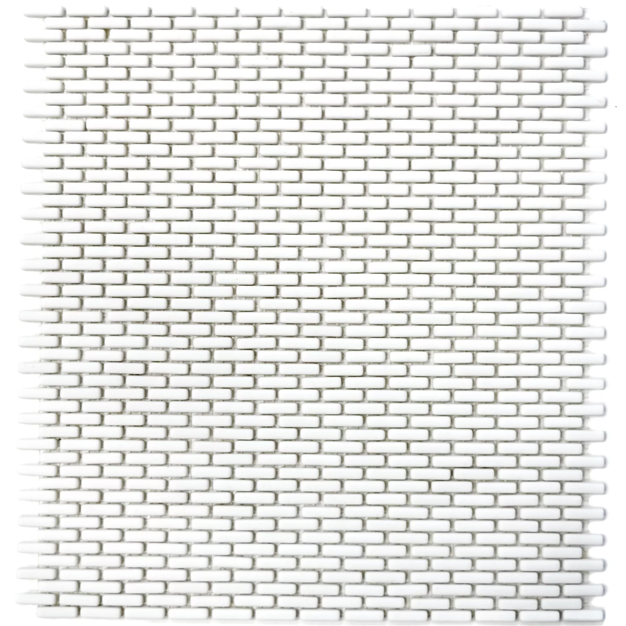 Vzorek Skleněná Mozaika Dlaždice Kassandra Bílá Brick Matný