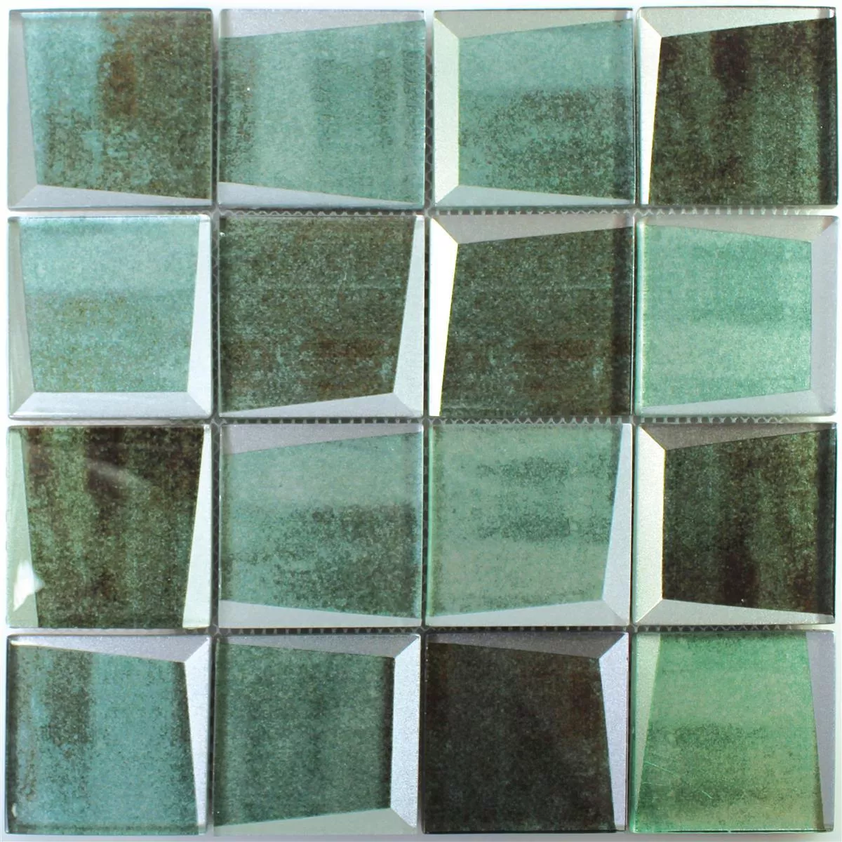 Skleněná Mozaika 3D Vzhled Leonora Zelená