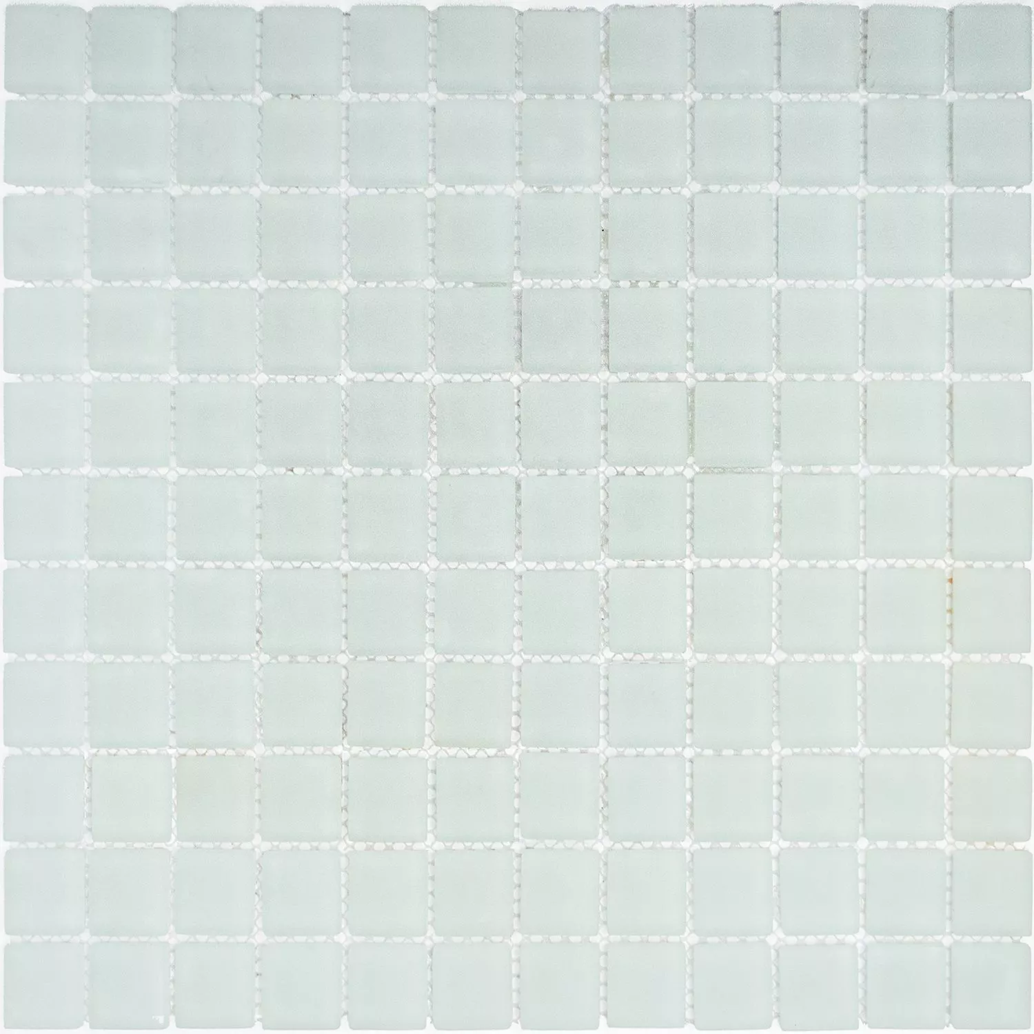 Vzorek Skleněná Mozaika Dlaždice Bílá Matný Omrzlý