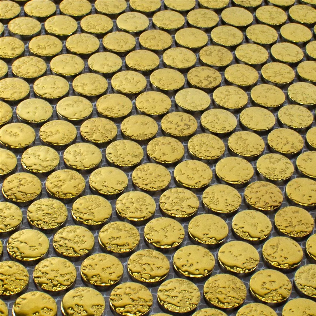 Keramika Knoflíková Efekt Mozaikové Dlaždice Meneksche Zlatá