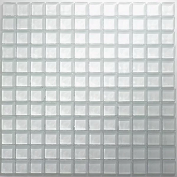 Skleněné Mozaikové Dlaždice Uni 23x23x8mm Bílé
