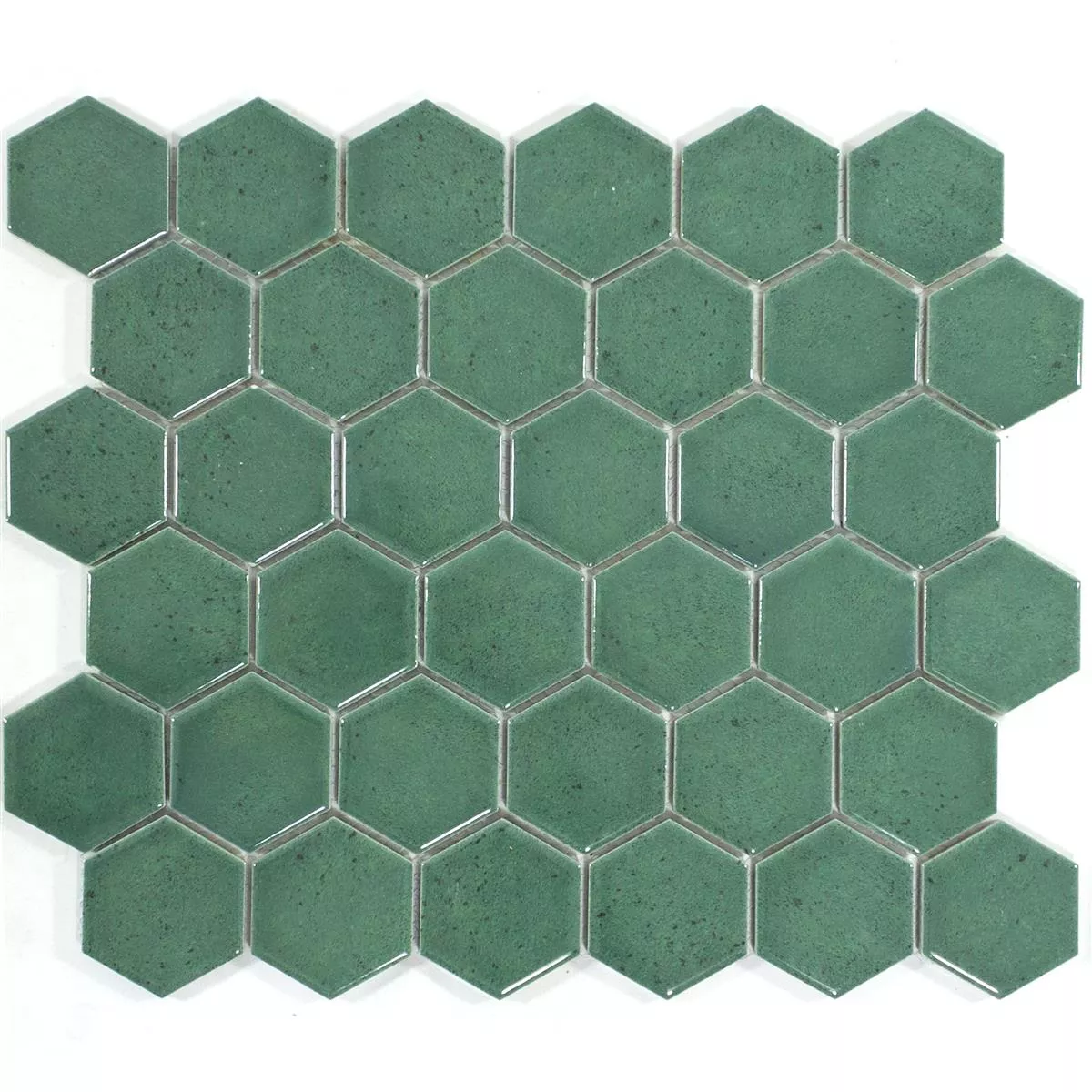 Keramika Mozaiková Dlaždice Eldertown Šestiúhelník Tmavě Zelená