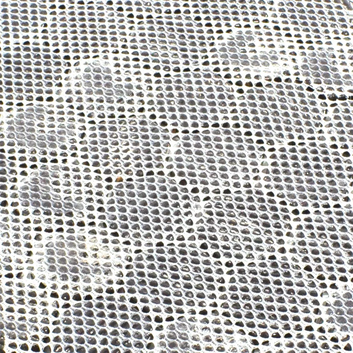 Skleněná Mozaika Dlaždice Leopard Šestiúhelník 3D Šedá