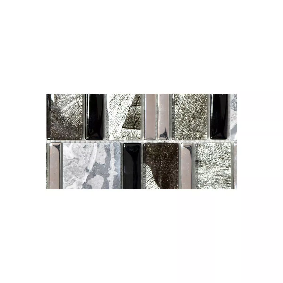 Vzorek Skleněná Mozaika Dlaždice Z Přírodního Kamene Hummel Černá Šedá