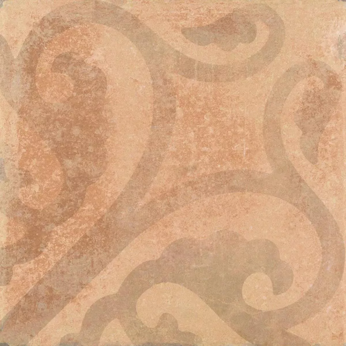 Queens Terakota Hnědá Dekor 25x25 cm