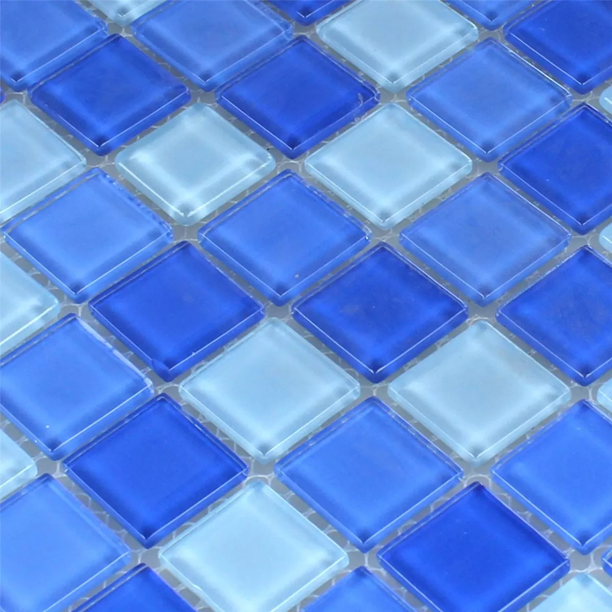 Mozaiková Dlaždice Sklo Světle Modrá 25x25x4mm