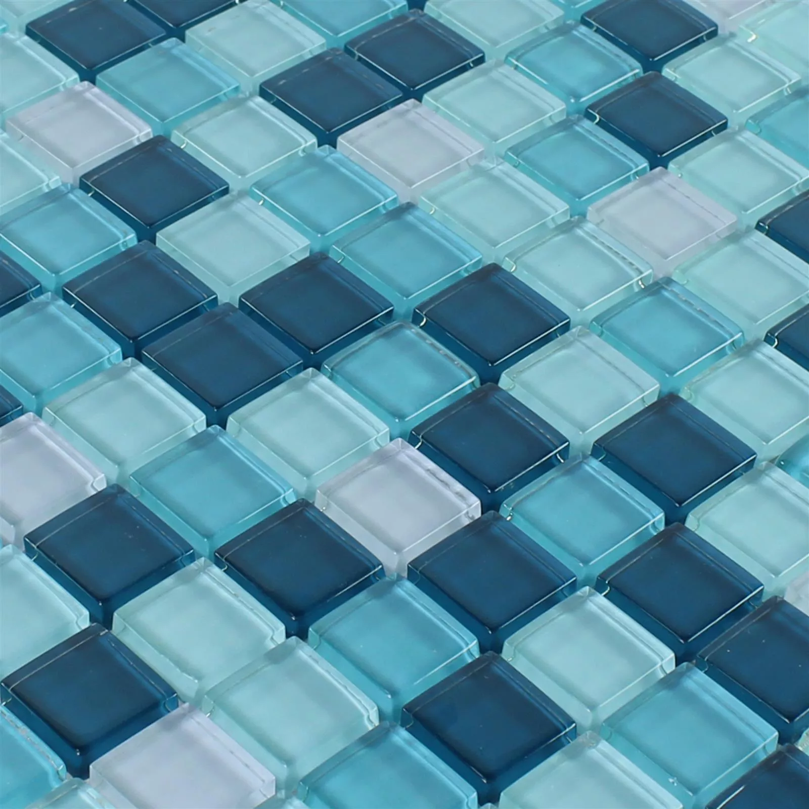 Skleněná Mozaika Dlaždice Palikir Modrá Zelená Mix