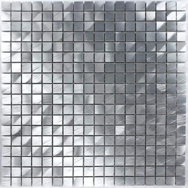 Vzorek Mozaiková Dlaždice Hliník Mono Stříbrná 