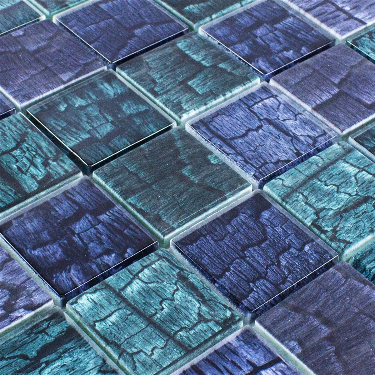 Skleněná Mozaika Dlaždice Saraland Zelená