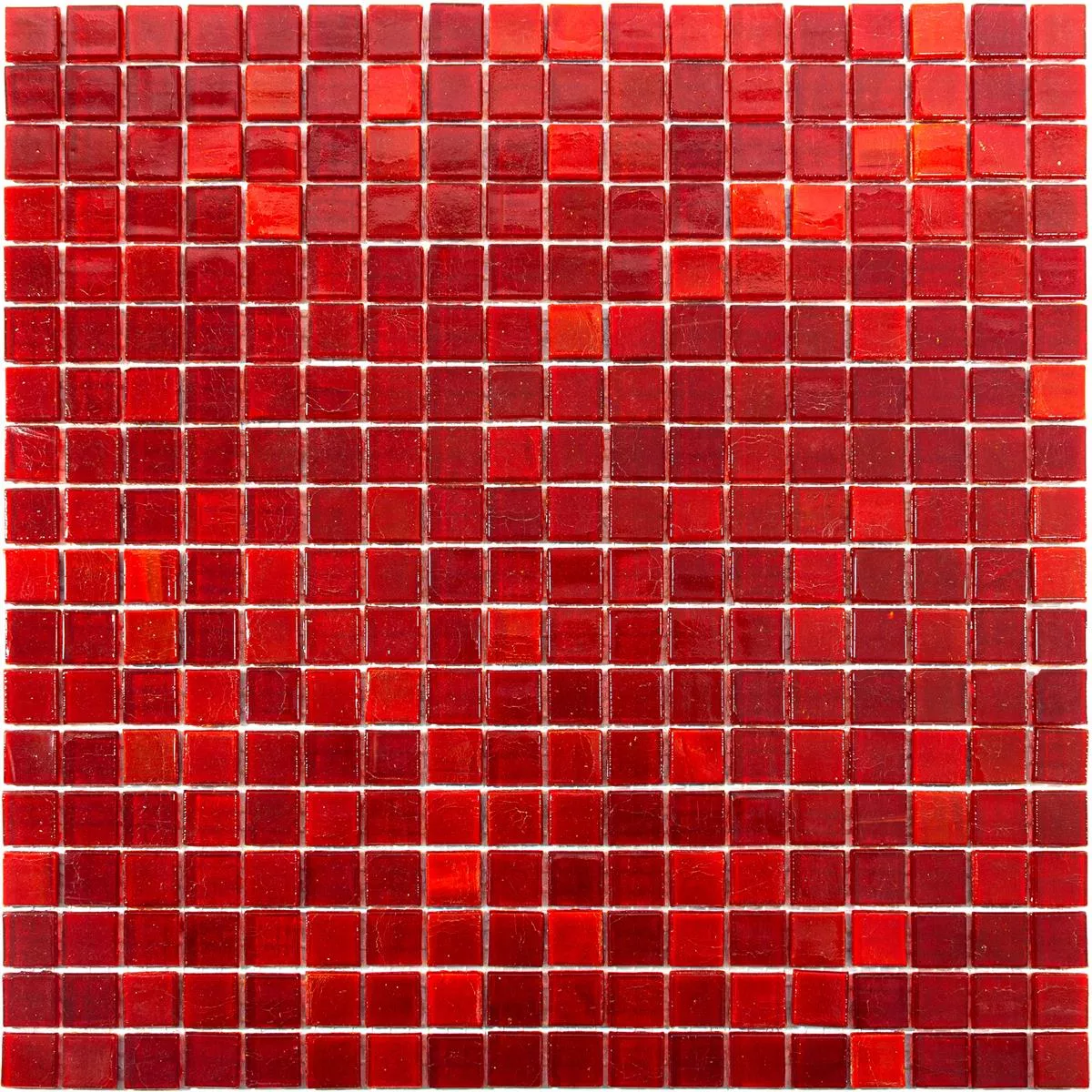 Vzorek Skleněná Mozaika Dlaždice Vera Červená Mix