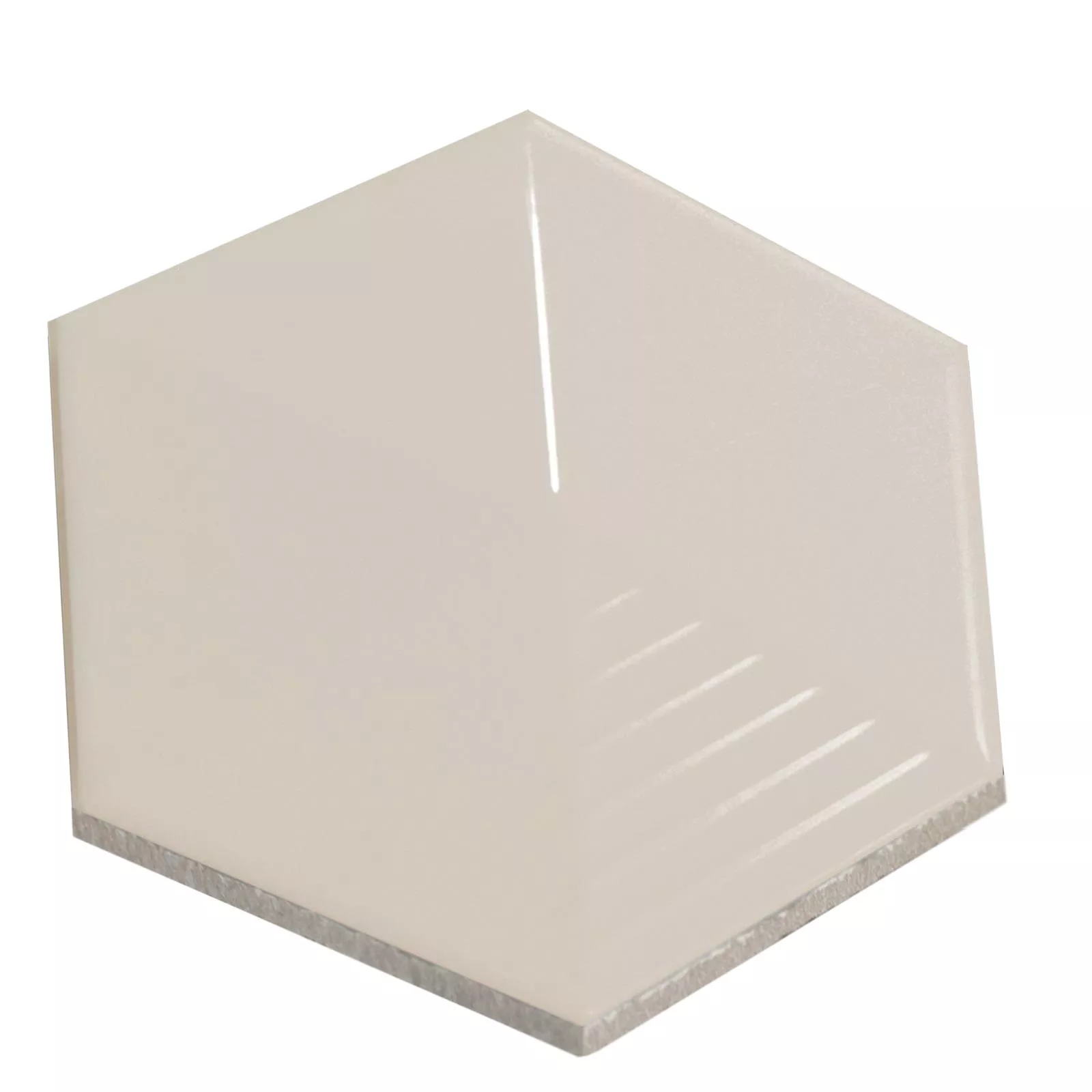 Vzorek Nástěnné Obklady Rockford 3D Šestiúhelník 12,4x10,7cm Krémová