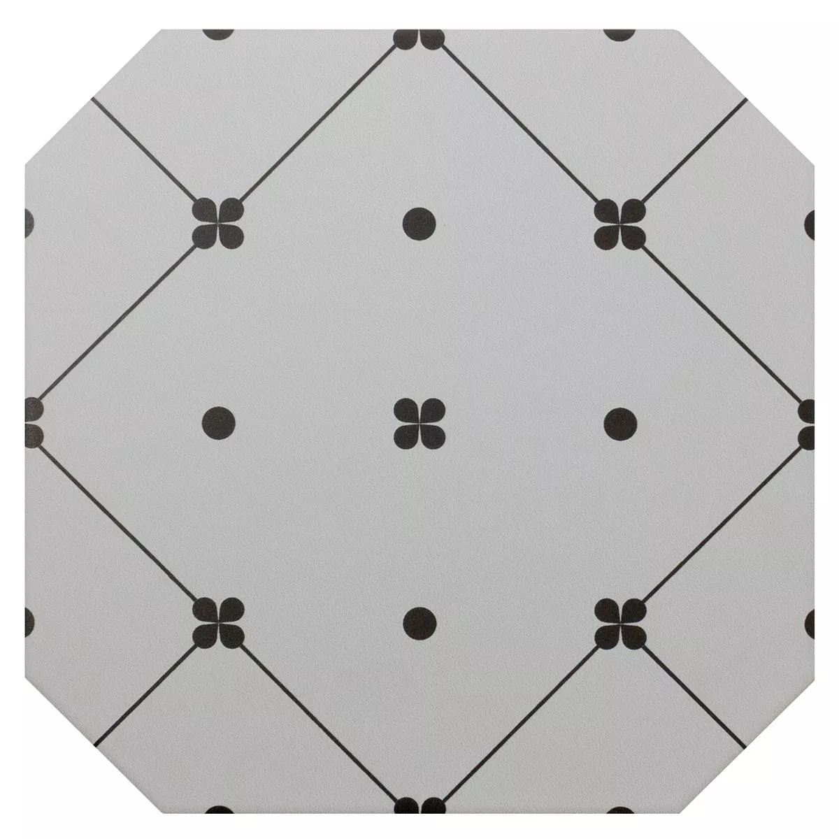 Kameniny S Porcelánovou Povrchovou Úpravou Dlaždice Genexia Černá Bílá Decor 3 Osmiúhelník 20x20cm Kameniny S Porcelánovou Povrchovou Úpravou Dlaždice Genexia Černá Bílá Decor 3 Osmiúhelník 20x20cm