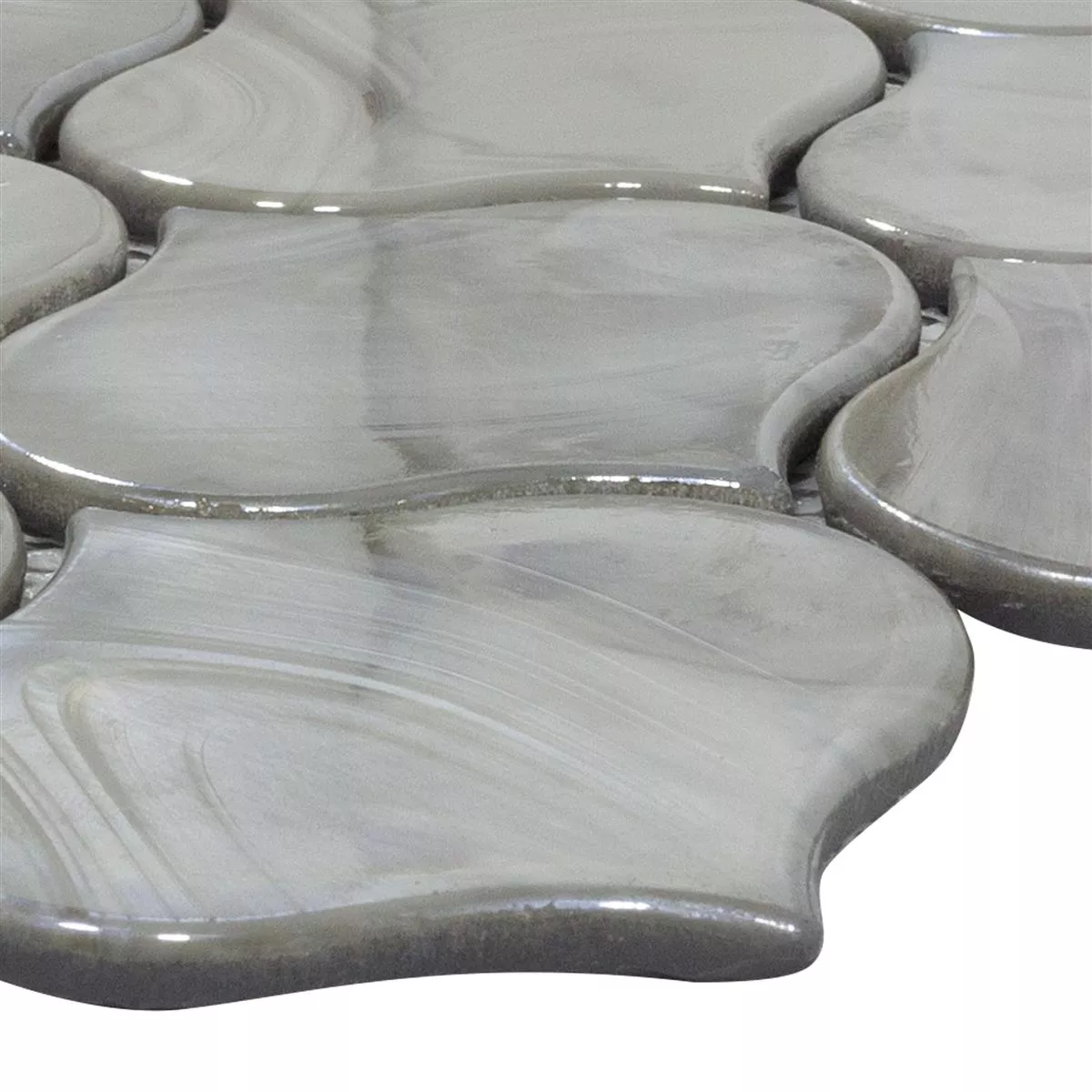 Skleněná Mozaika Dlaždice Andalucia Arabesque Šedá Skleněná Mozaika Dlaždice Andalucia Arabesque Šedá