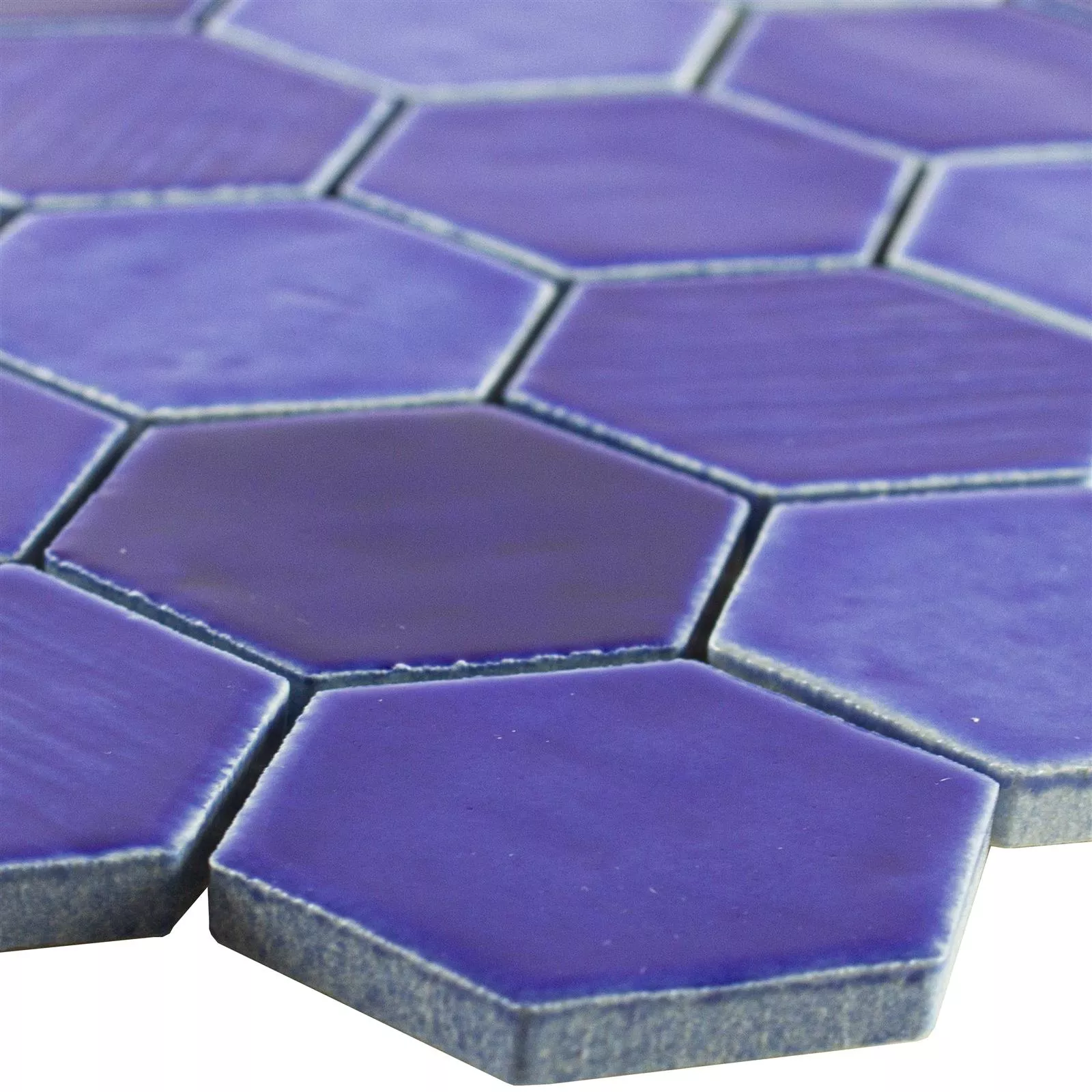 Keramika Keramická Mozaika Roseburg Šestiúhelník Lesklá Modrá