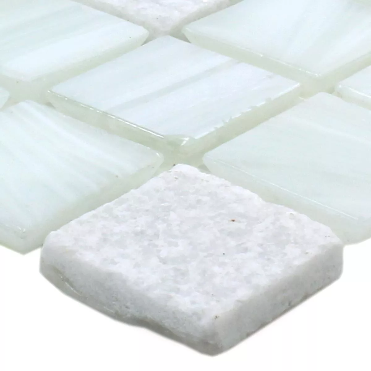 Vzorek Mozaika Ze Skla A Přírodního Kamene Daily Rush Bílá Cream