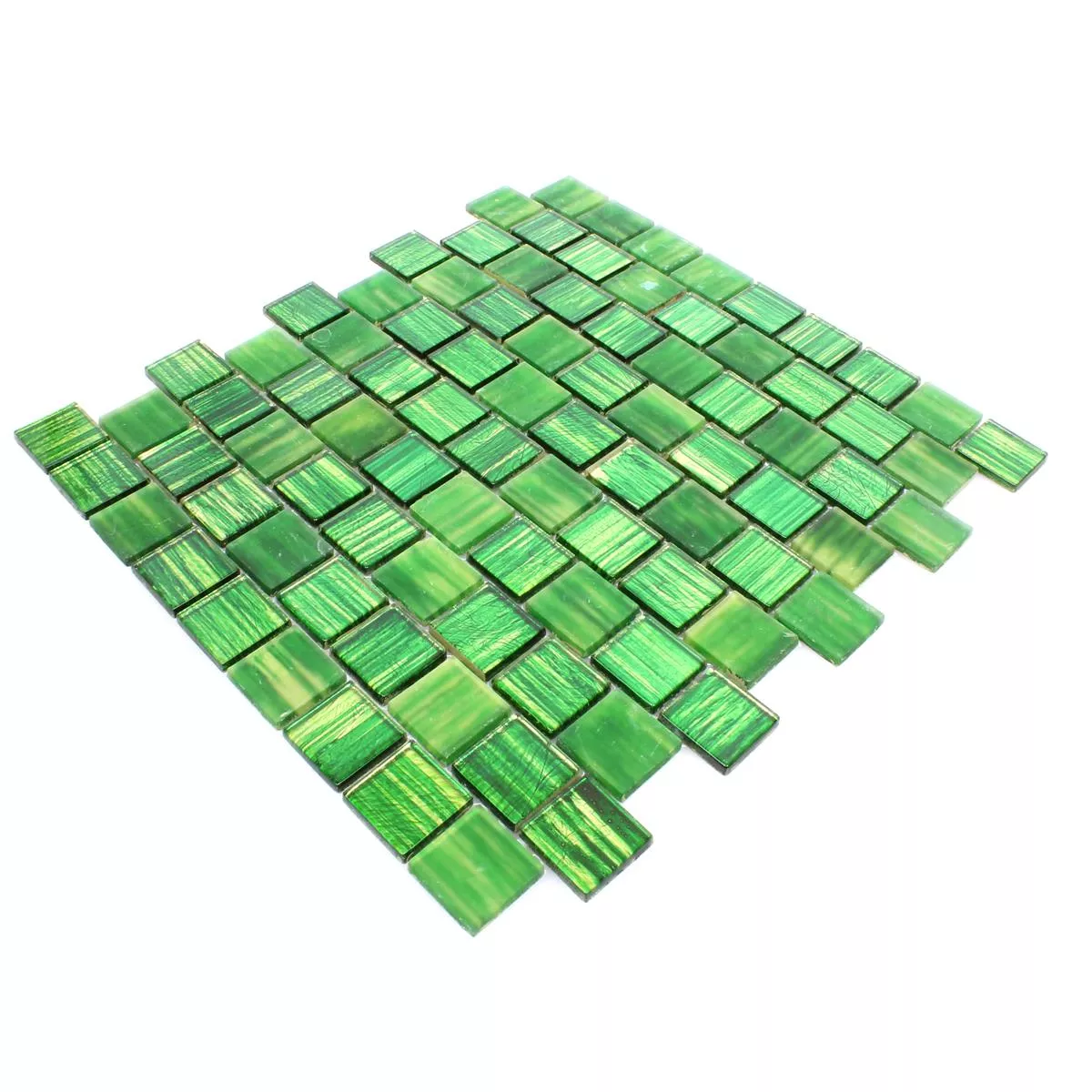 Skleněná Mozaika Dlaždice Lanzarote Zelená Úzký