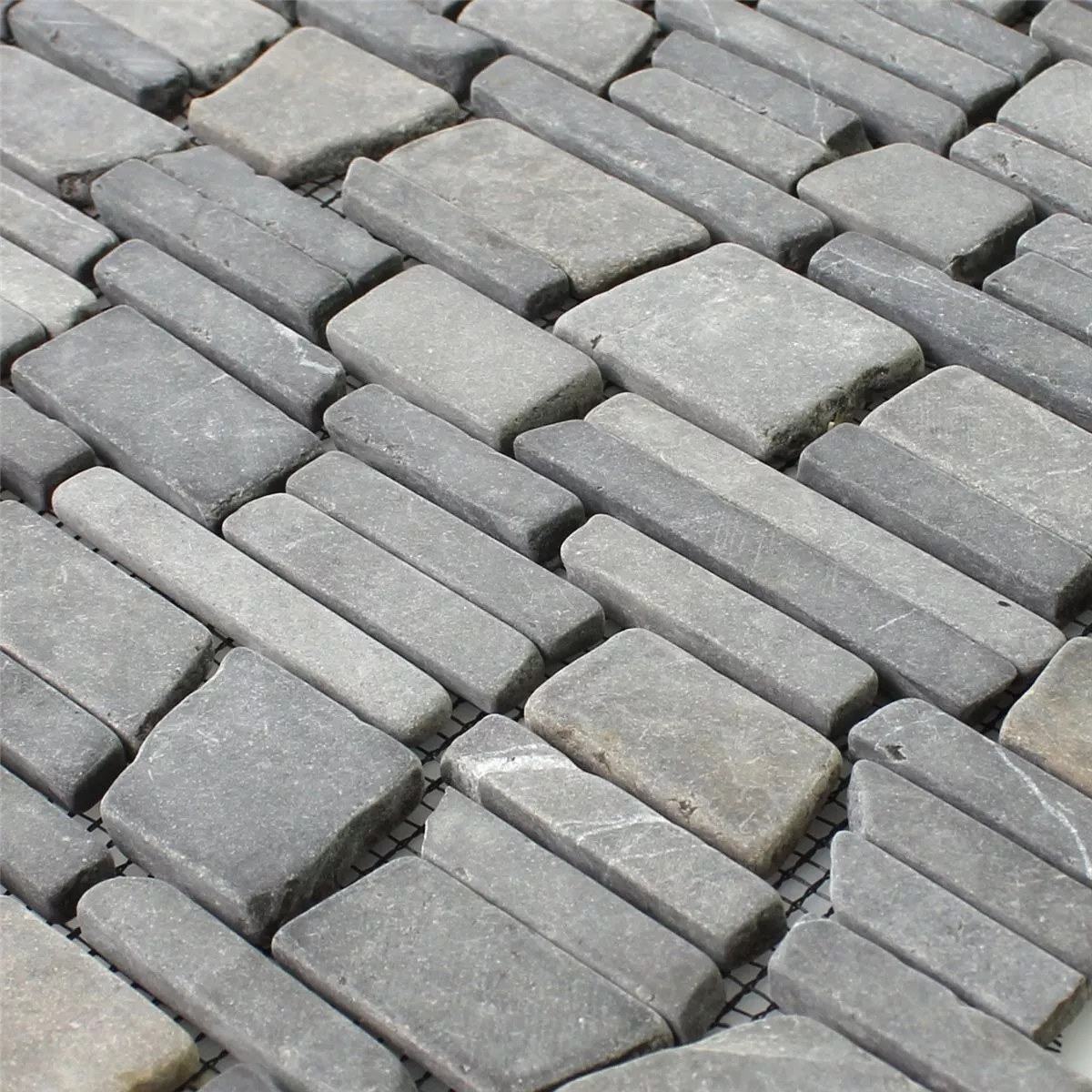 Vzorek Mozaiková Dlaždice Mramor Přírodní Kámen Brick Neromarquina
