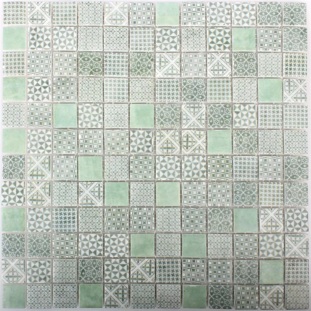 Skleněná Mozaika Dlaždice Malard Zelená