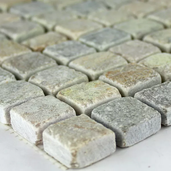 Mozaiková Dlaždice Křemenec Přírodní Kámen Béžová Mix Mozaiková Dlaždice Křemenec Přírodní Kámen Béžová Mix