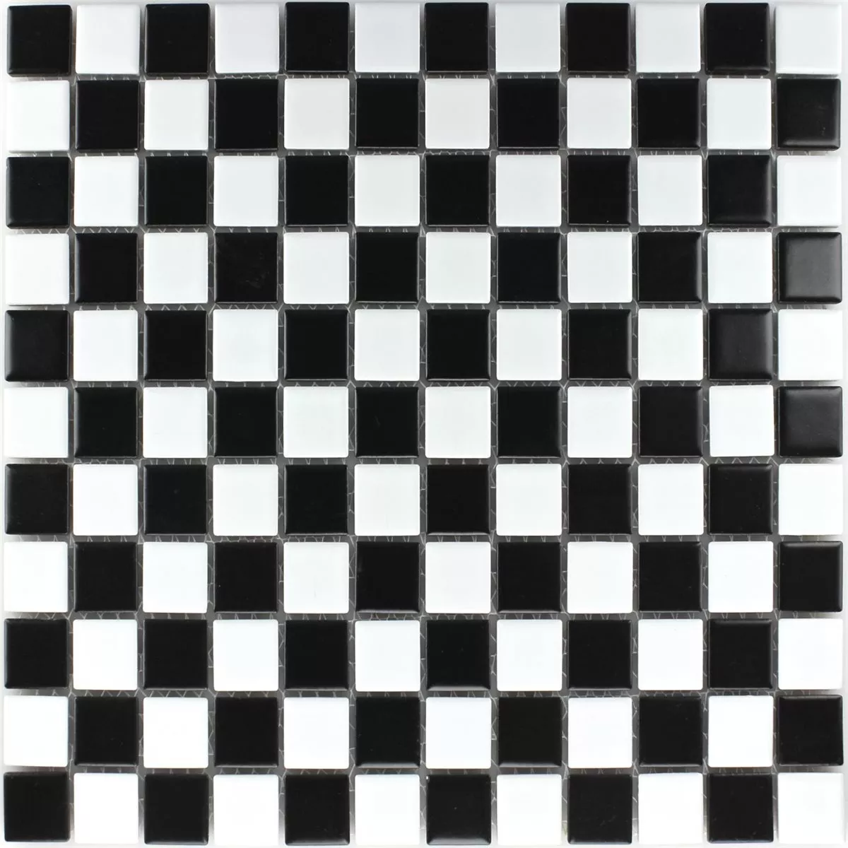 Mozaiková Dlaždice Keramika Yona Černá Šachovnice Matný