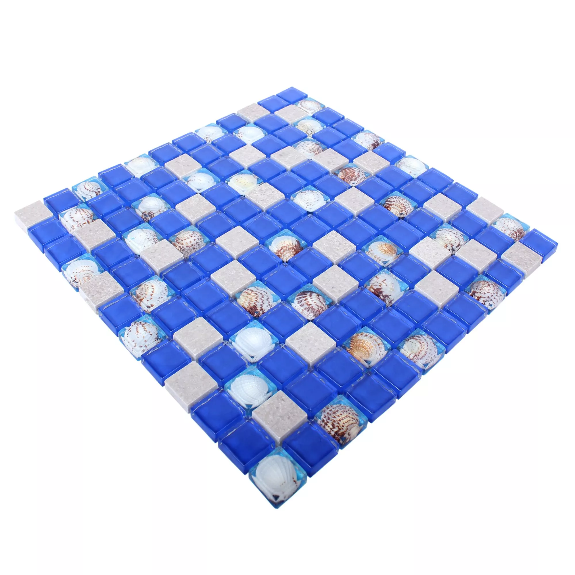 Vzorek Skleněná Mozaika Dlaždice Z Přírodního Kamene Tatvan Modrá Šedá