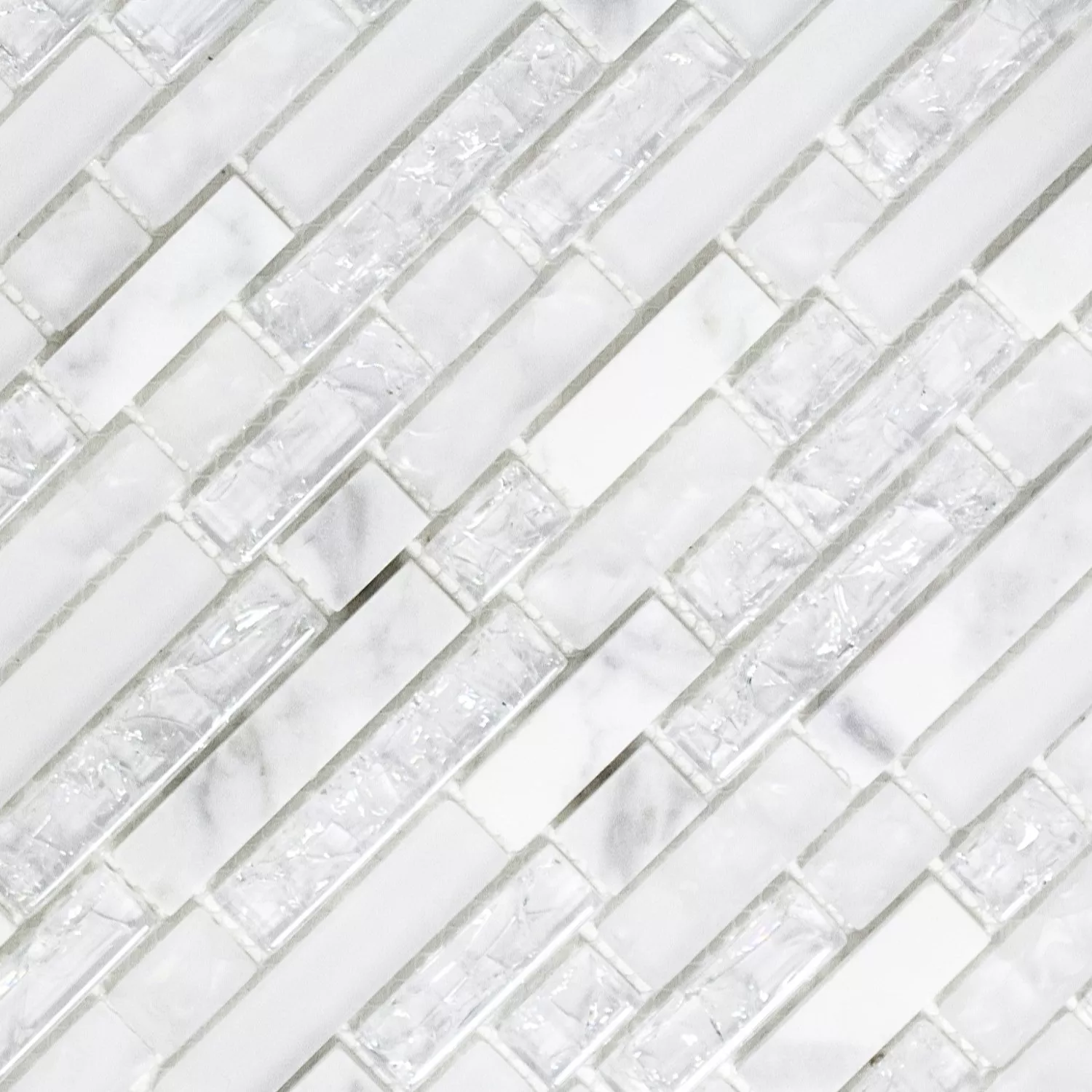 Mozaiková Dlaždice Sklo Kompozit Bílá