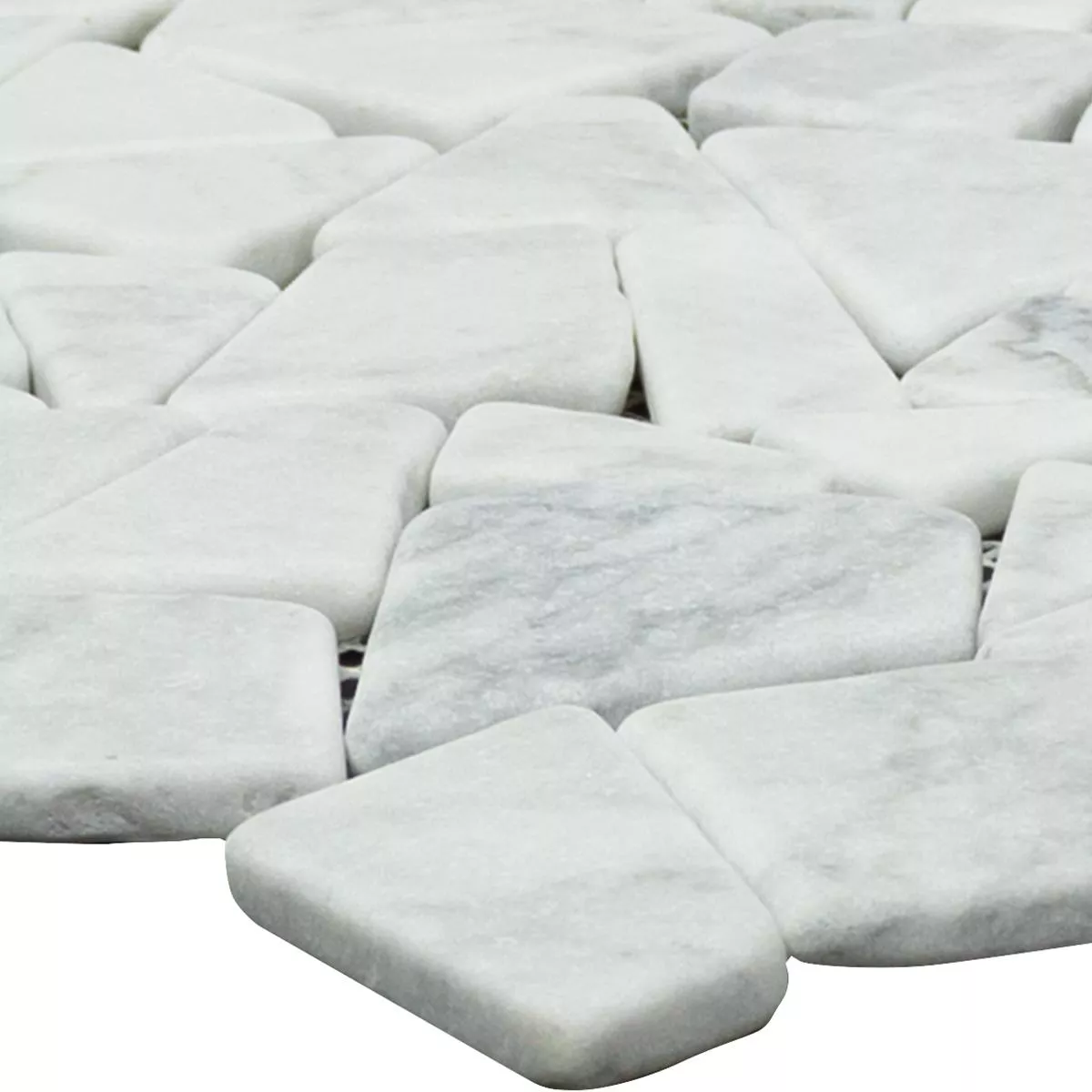 Mramorové Úlomky Mozaiková Dlaždice Mareblu Carrara Bílá