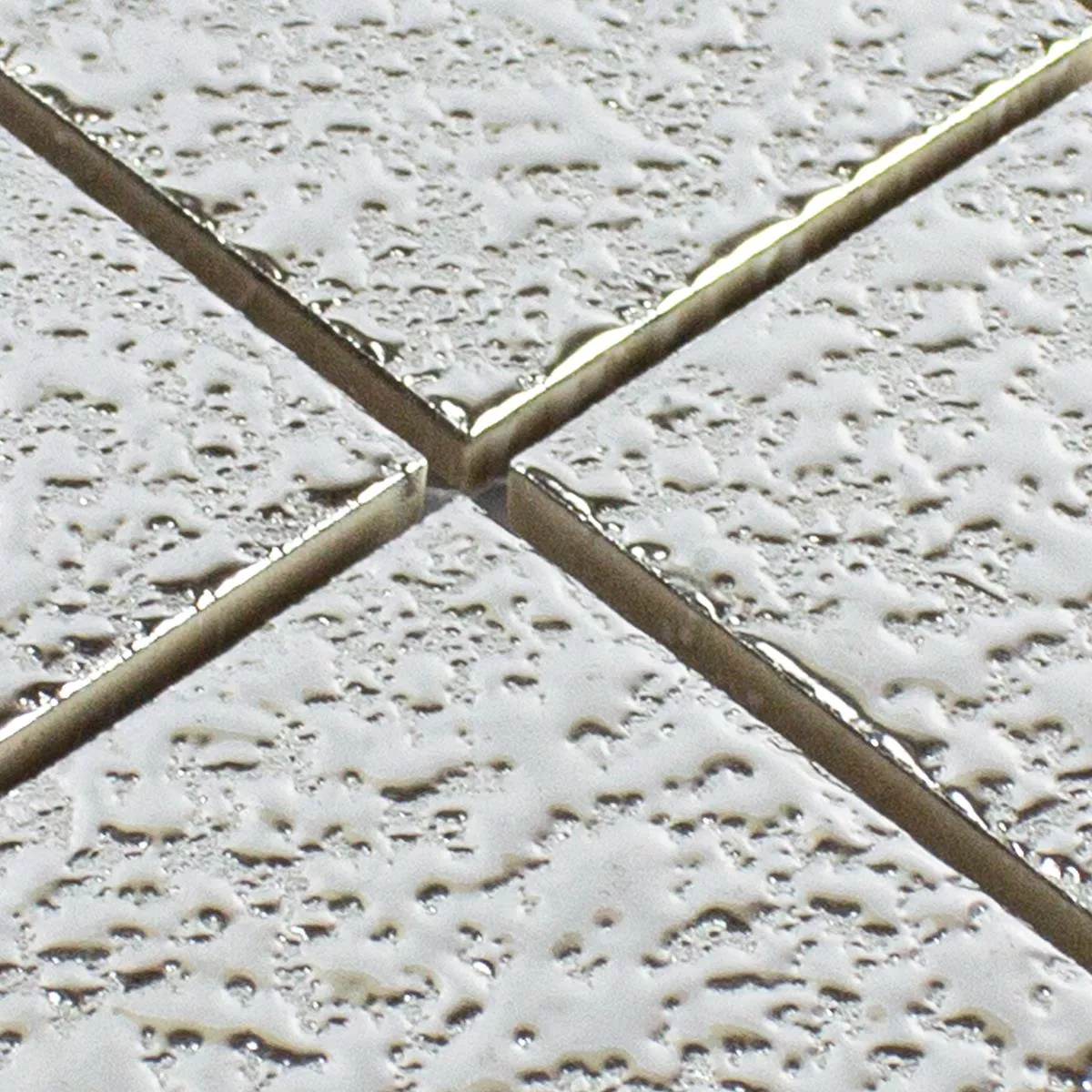 Vzorek Keramická Mozaika Dlaždice Jackson Stříbrná Tepaný