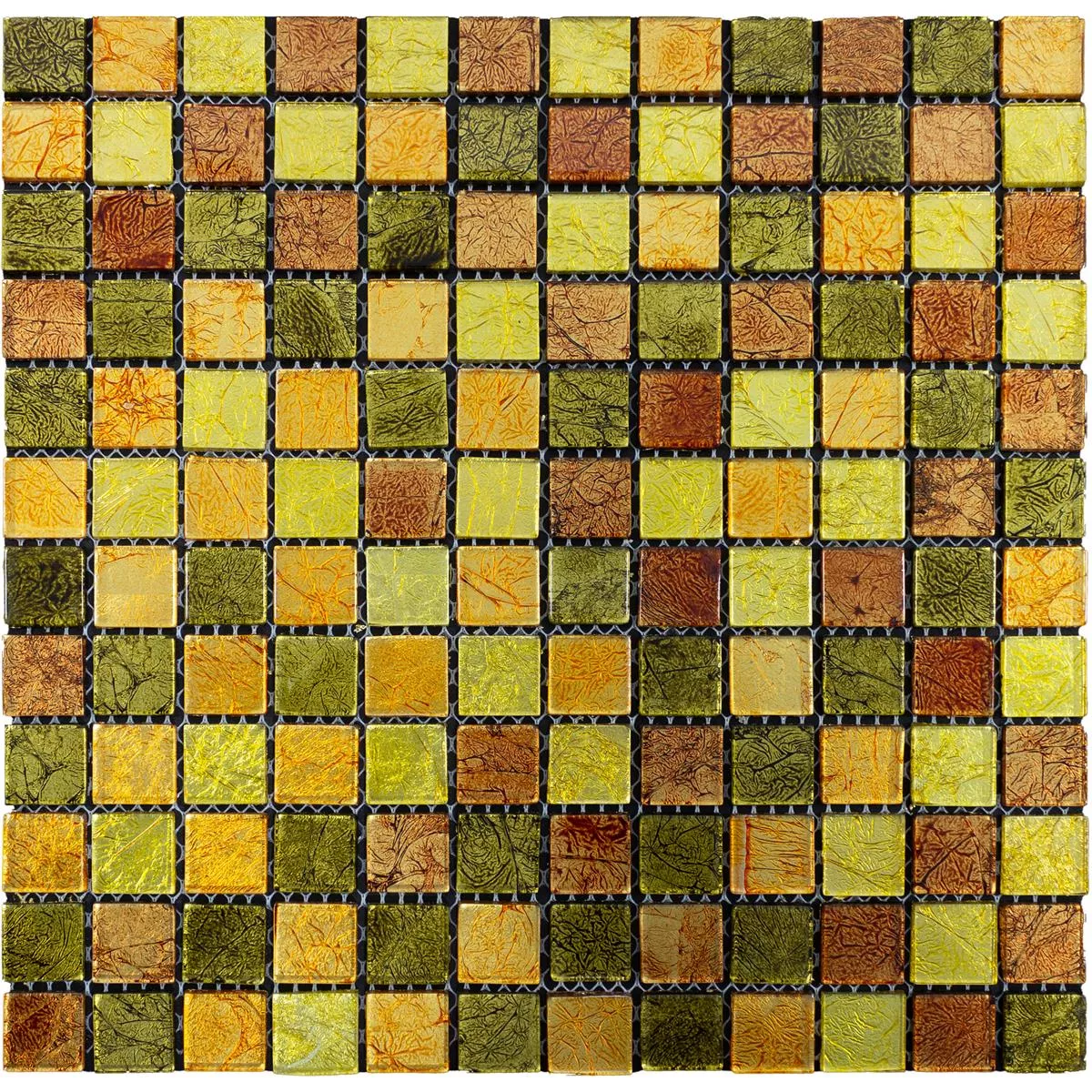 Skleněná Mozaika Dlaždice Curlew Žlutá Oranžová 23 4mm