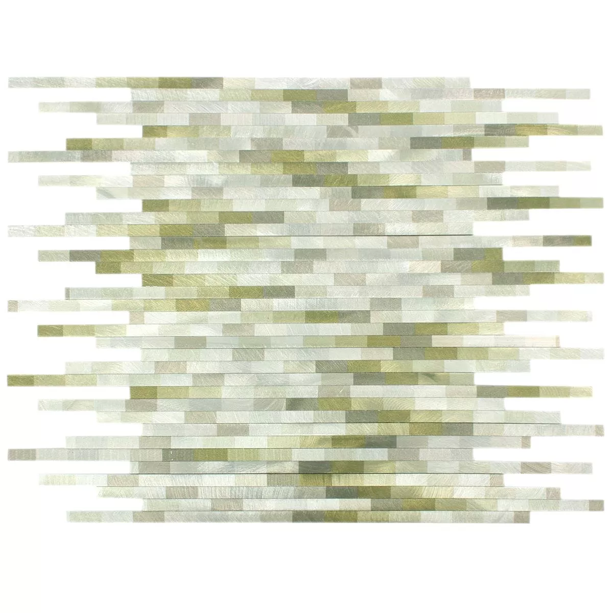 Vzorek Mozaiková Dlaždice Hliník Wishbone Zelená Stříbrná
