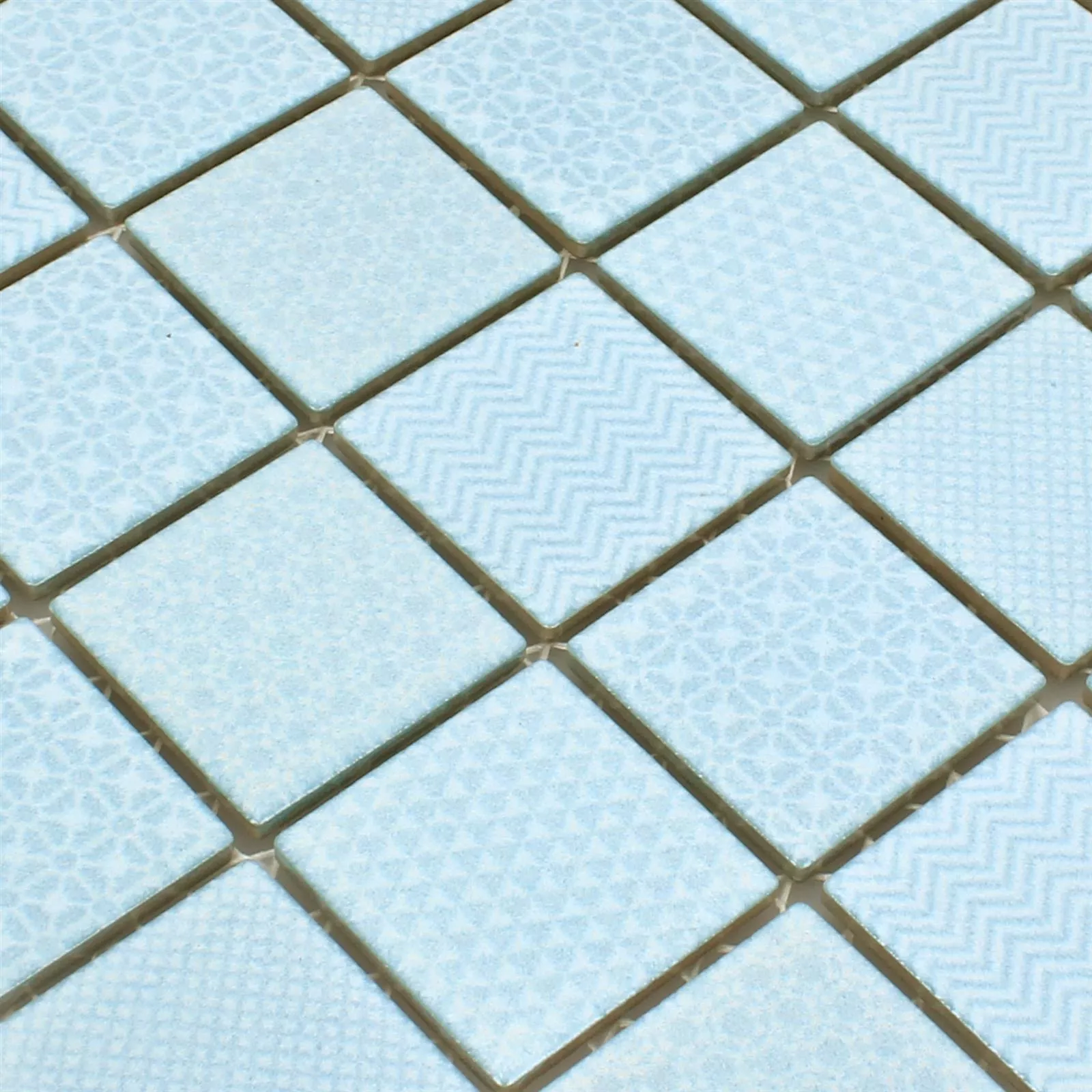 Vzorek Mozaiková Dlaždice Keramika Sapporo Světle Modrá