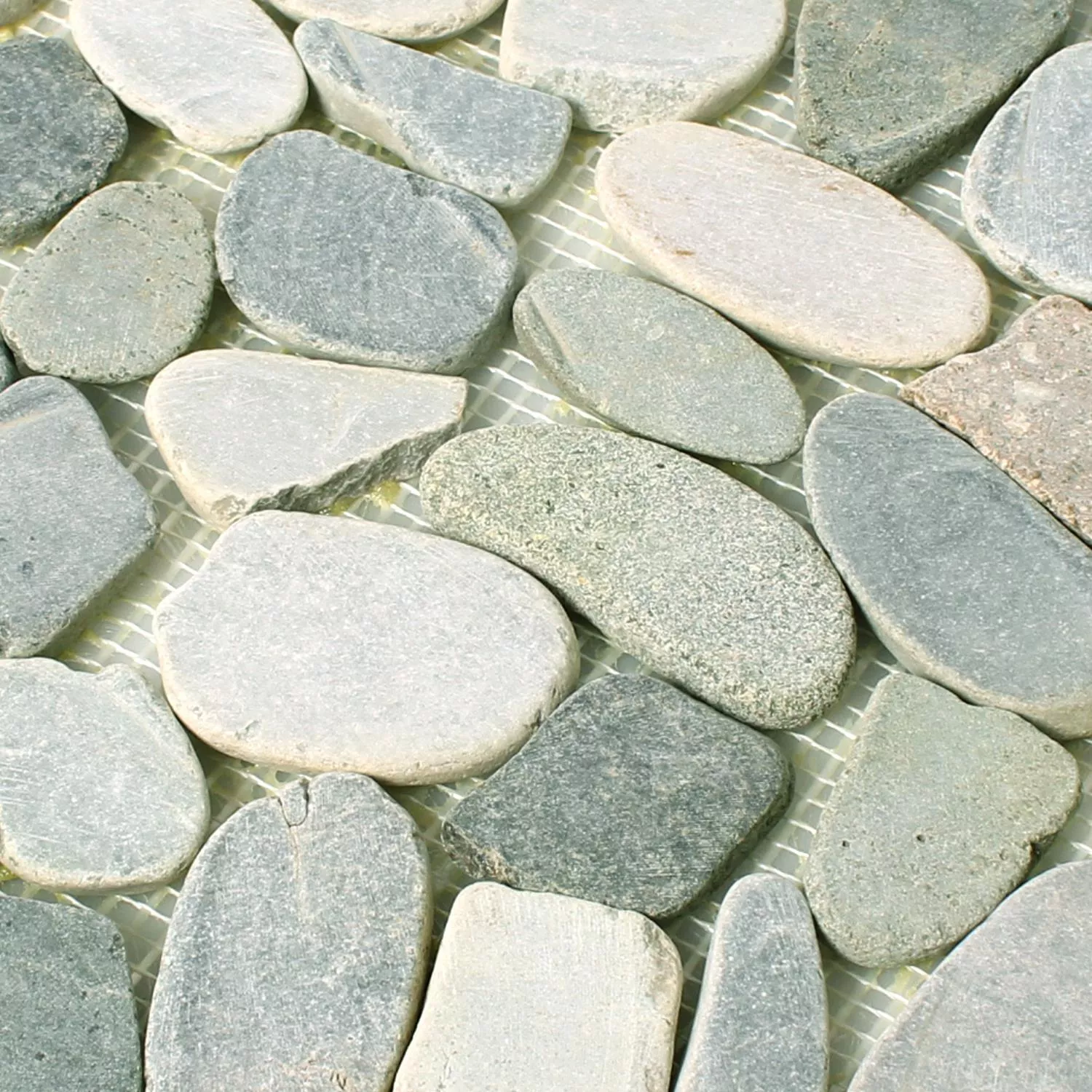 Říční Oblázky Mozaika Z Přírodního Kamene Řezané Kos