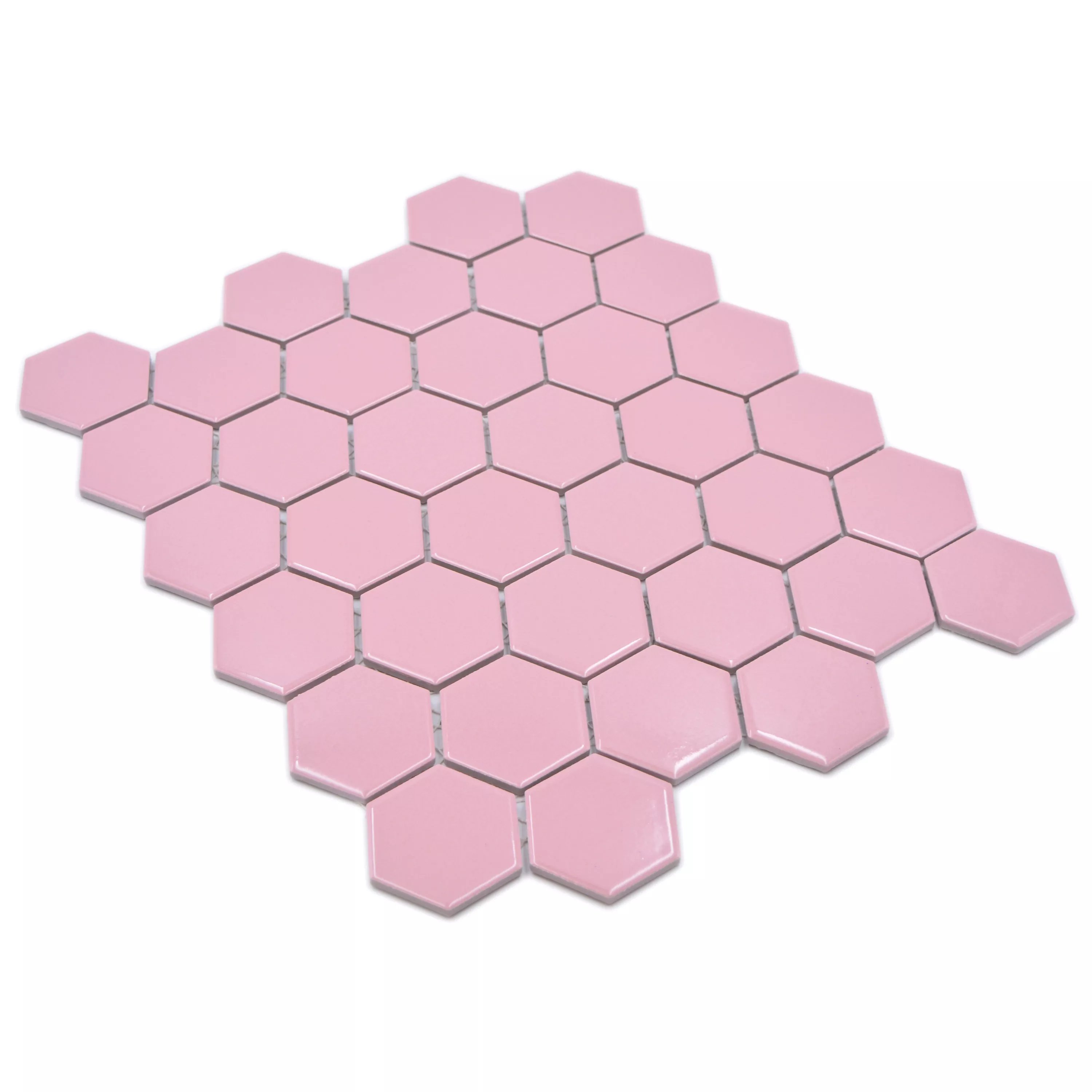 Vzorek z Keramická Mozaika Salomon Šestiúhelník Růžová H51