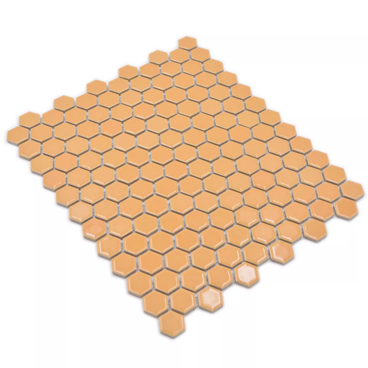 Vzorek z Keramická Mozaika Salomon Šestiúhelník Okr Oranžová H23