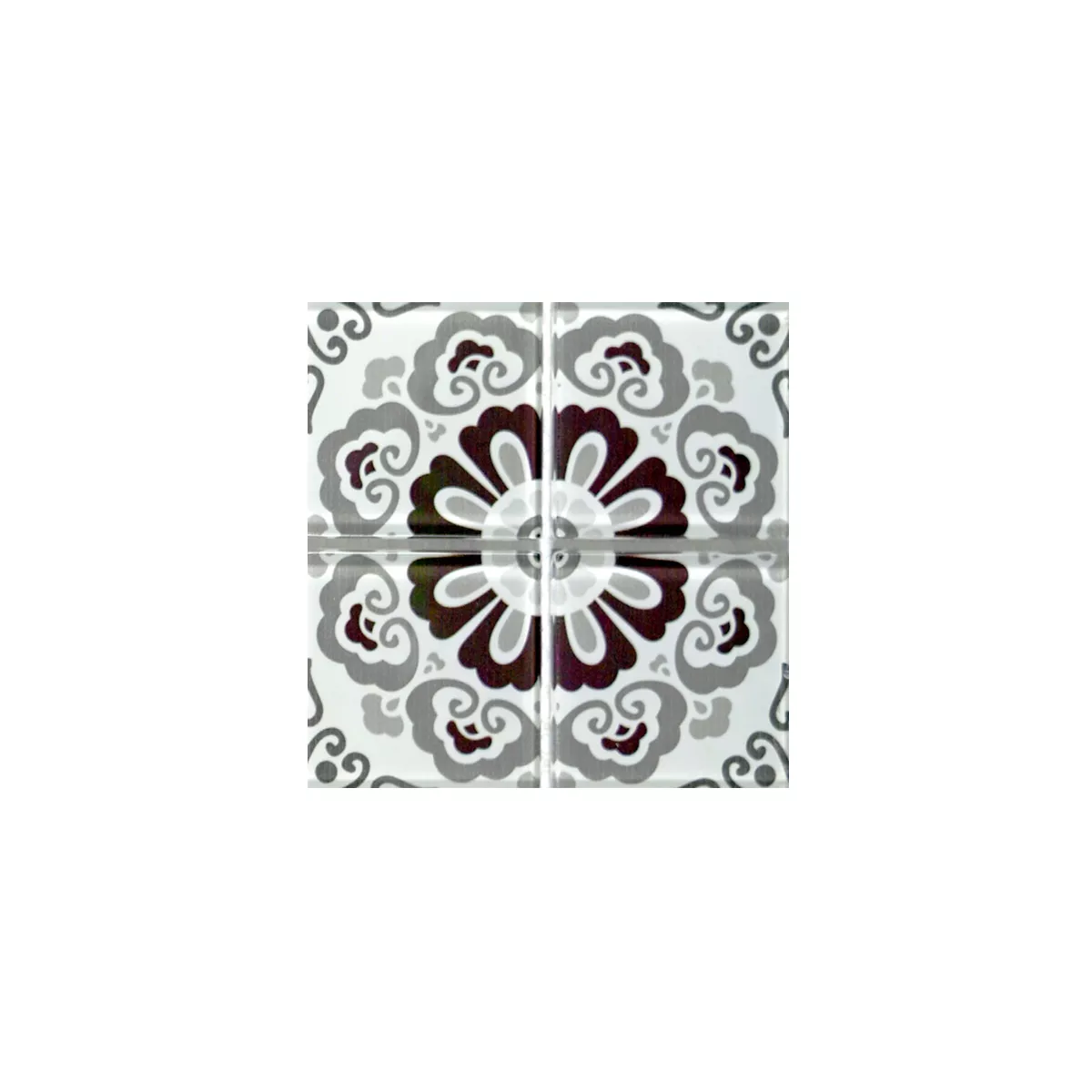 Vzorek Skleněná Mozaika Retro Dlaždice India Vintage Zaltana