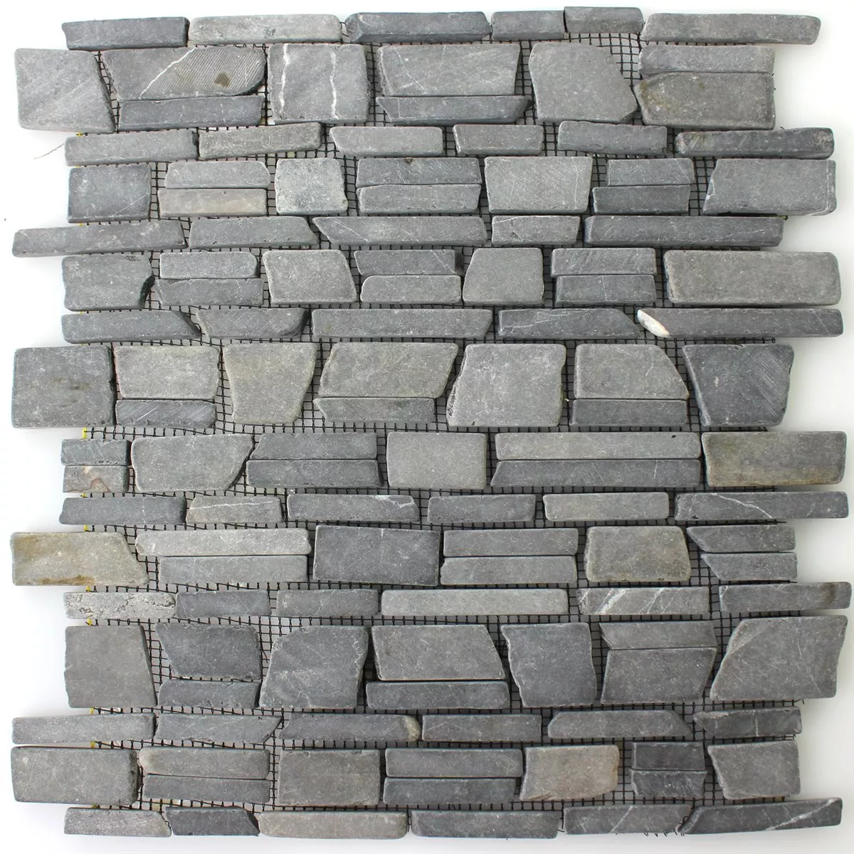 Vzorek Mozaiková Dlaždice Mramor Přírodní Kámen Brick Neromarquina