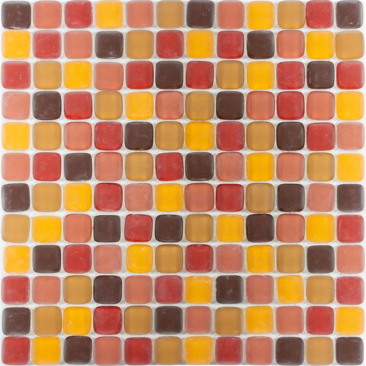 Skleněná Mozaika Dlaždice Ponterio Frosted Červená Mix