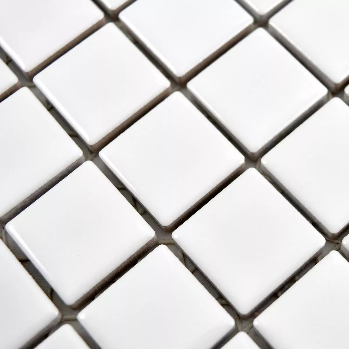 Vzorek Keramika Mozaiková Dlaždice Adrian Bílá Lesklá Čtverec 23