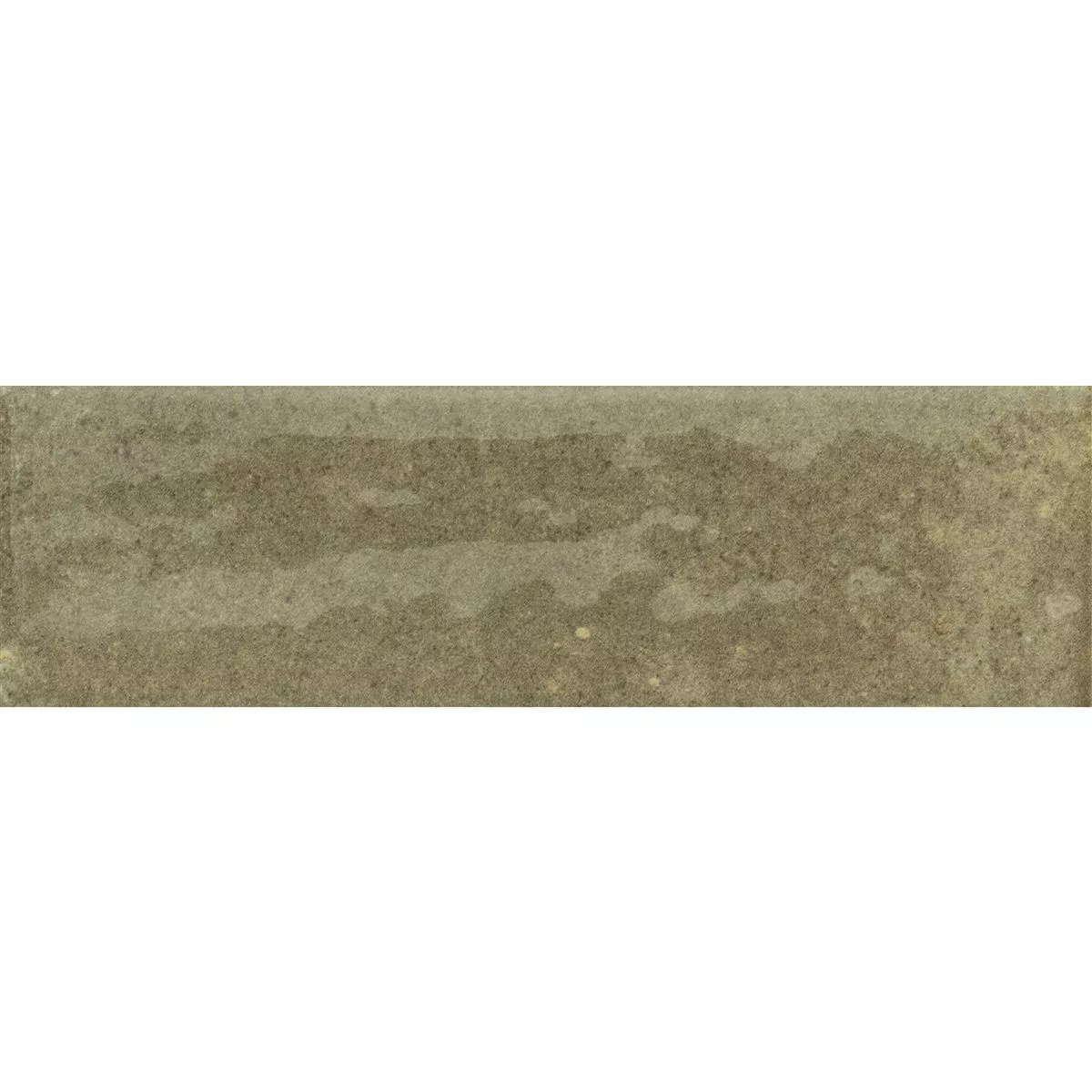 Vzorek Nástěnné Obklady Arosa Lesklá Zvlněné Olivově Zelená 6x25cm