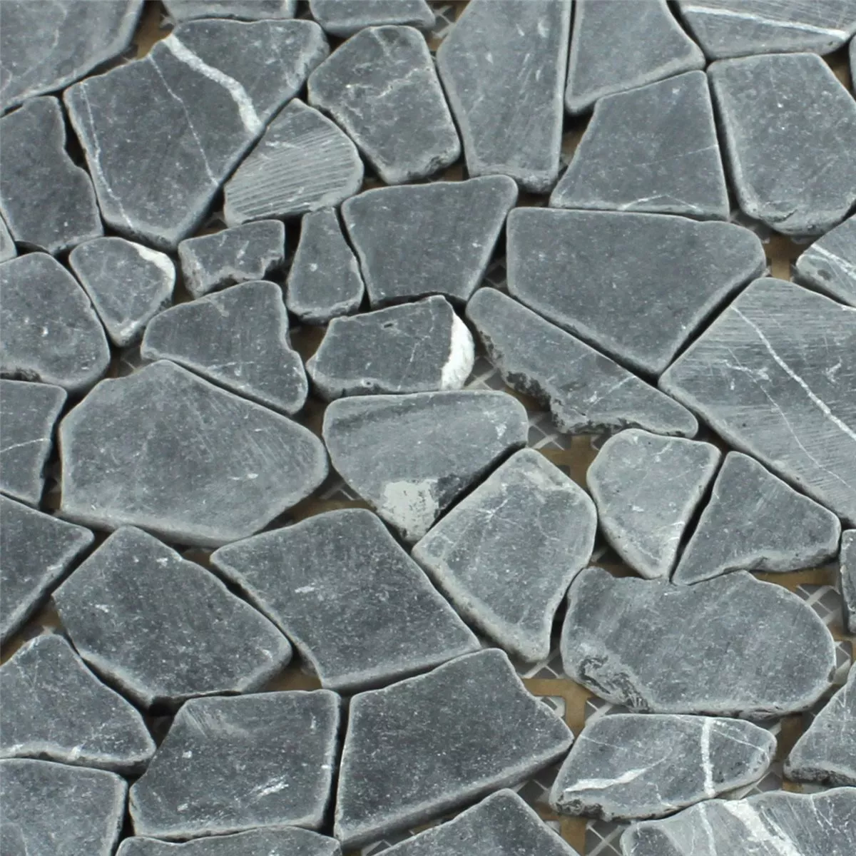 Vzorek Mozaiková Dlaždice Mramorové Úlomky Nero Carrara