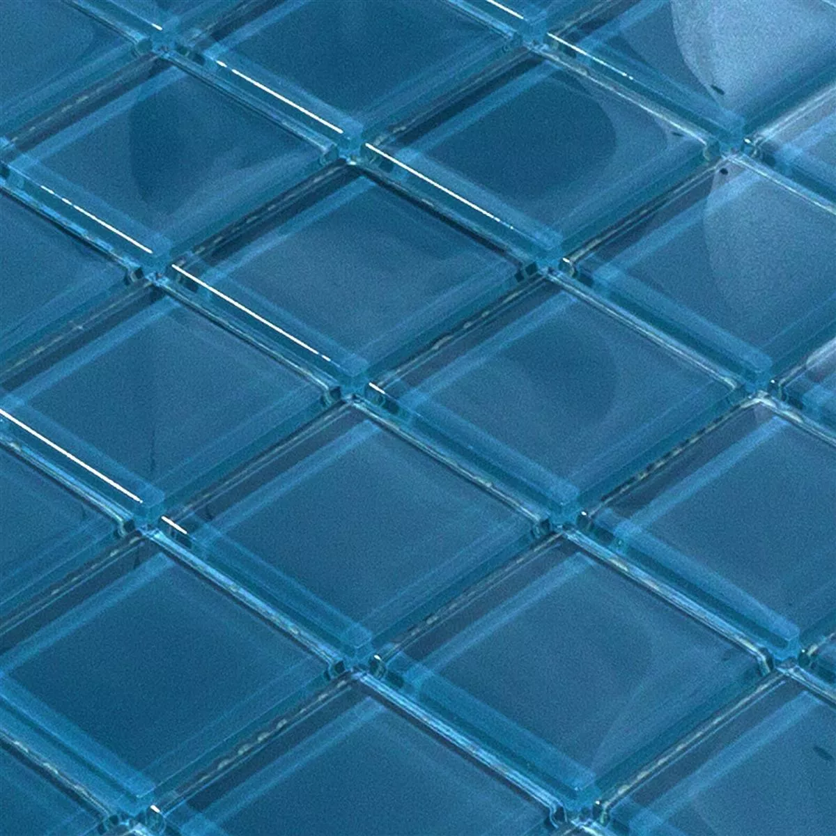 Skleněná Mozaika Dlaždice Melmore Modrá