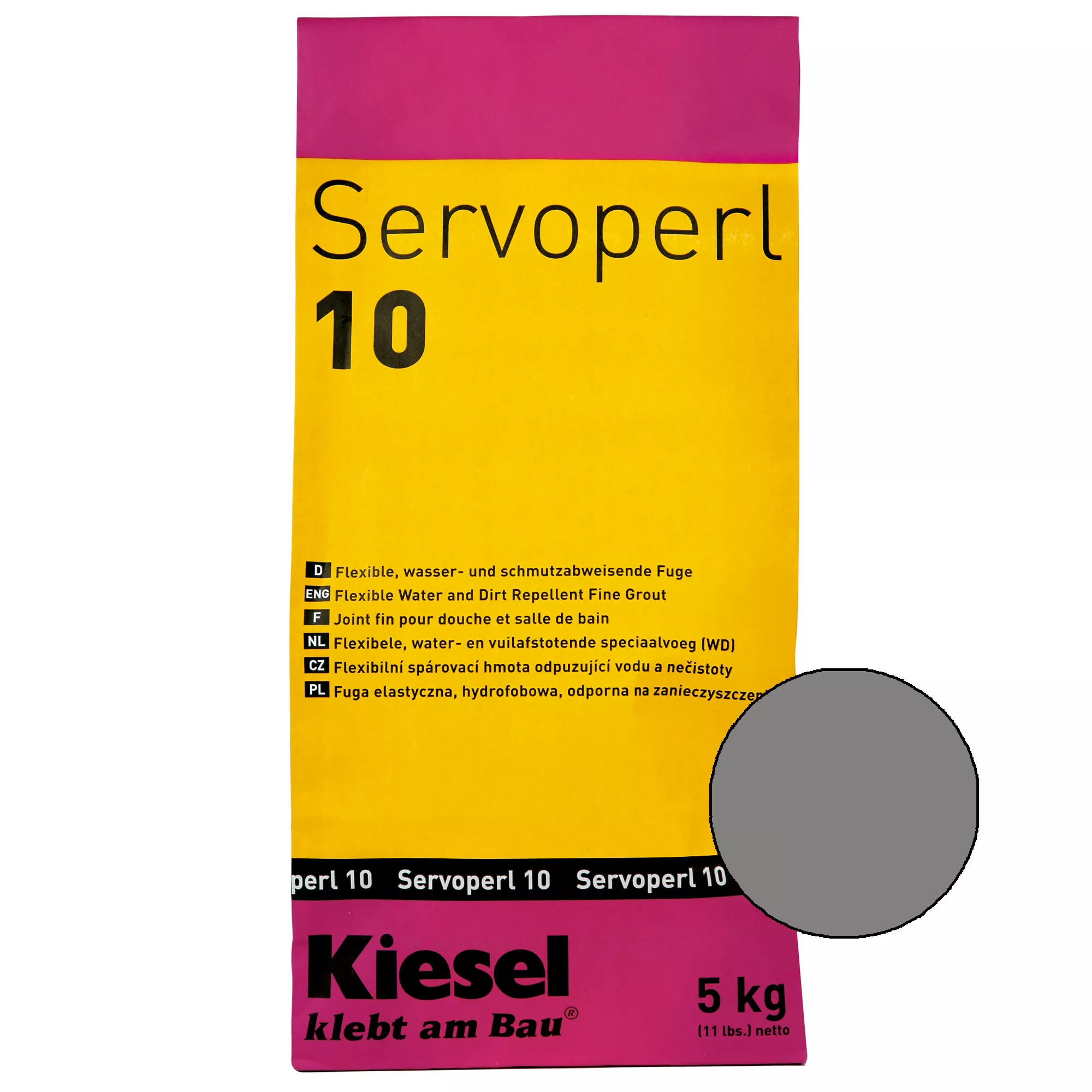 Kiesel Servoperl 10 - Pružný Cementový Spoj (5KG Středně šedá)