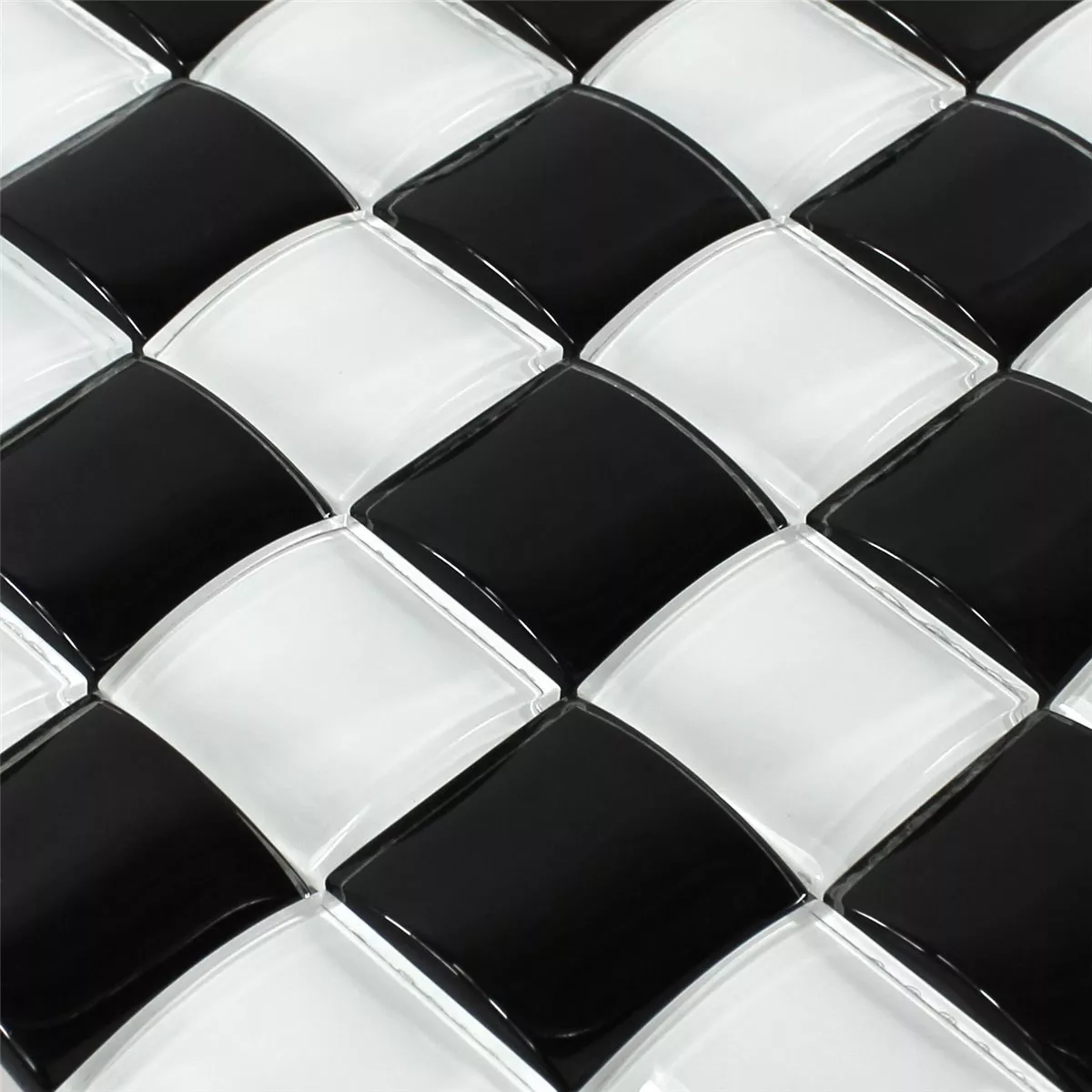 Vzorek Skleněná Mozaika Dlaždice D Efekt Šachovnice