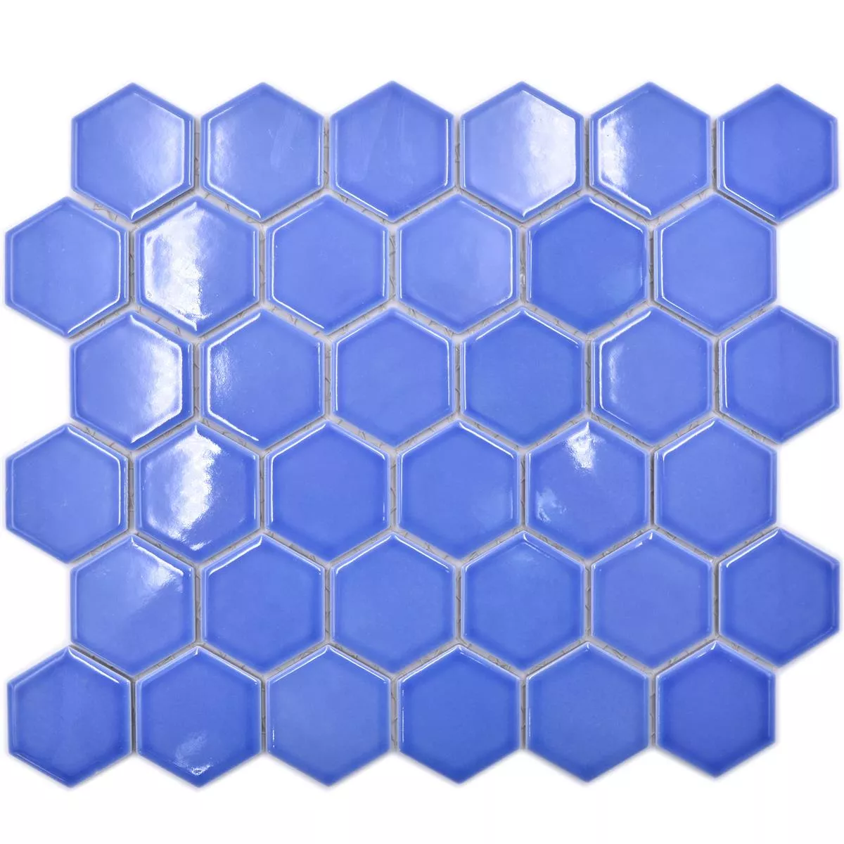 Vzorek z Keramická Mozaika Salomon Šestiúhelník Světle Modrá H51