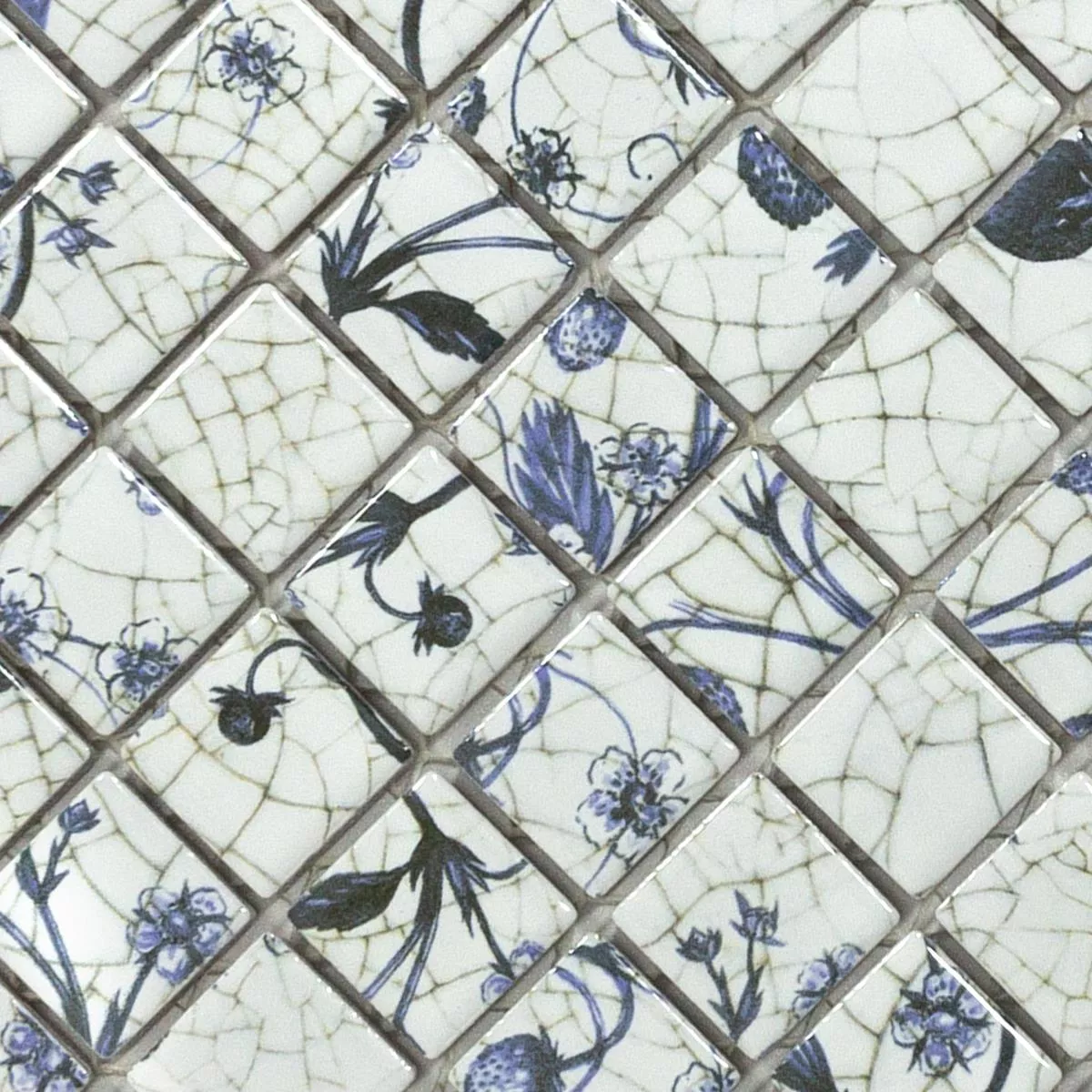 Keramika Mozaikové Dlaždice Isabella Bílá Modrá