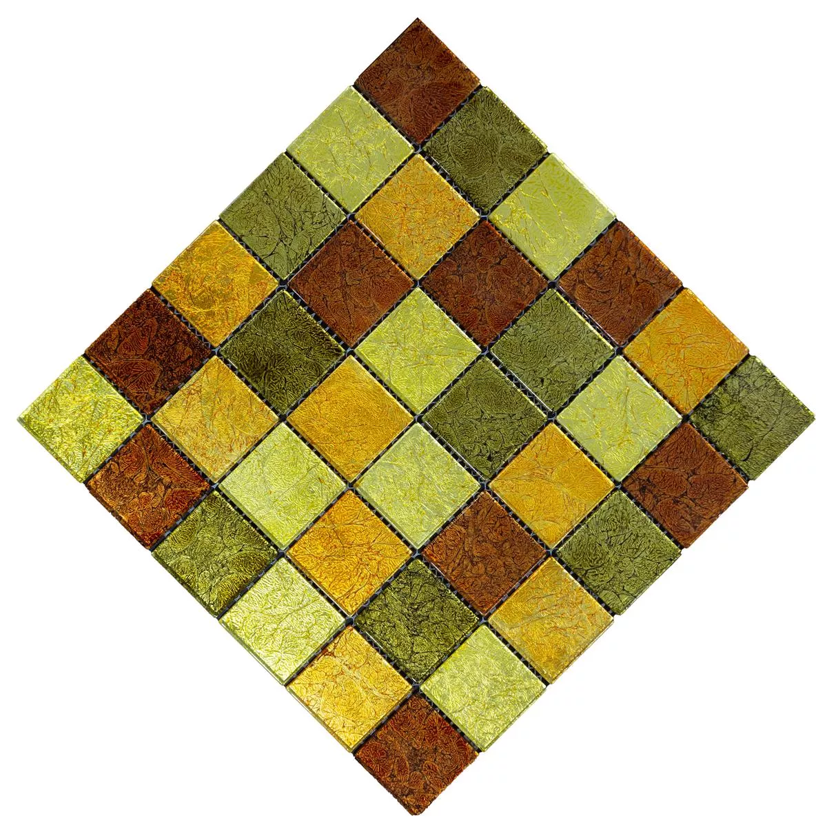 Skleněná Mozaika Dlaždice Curlew Žlutá Oranžová Q48 4mm