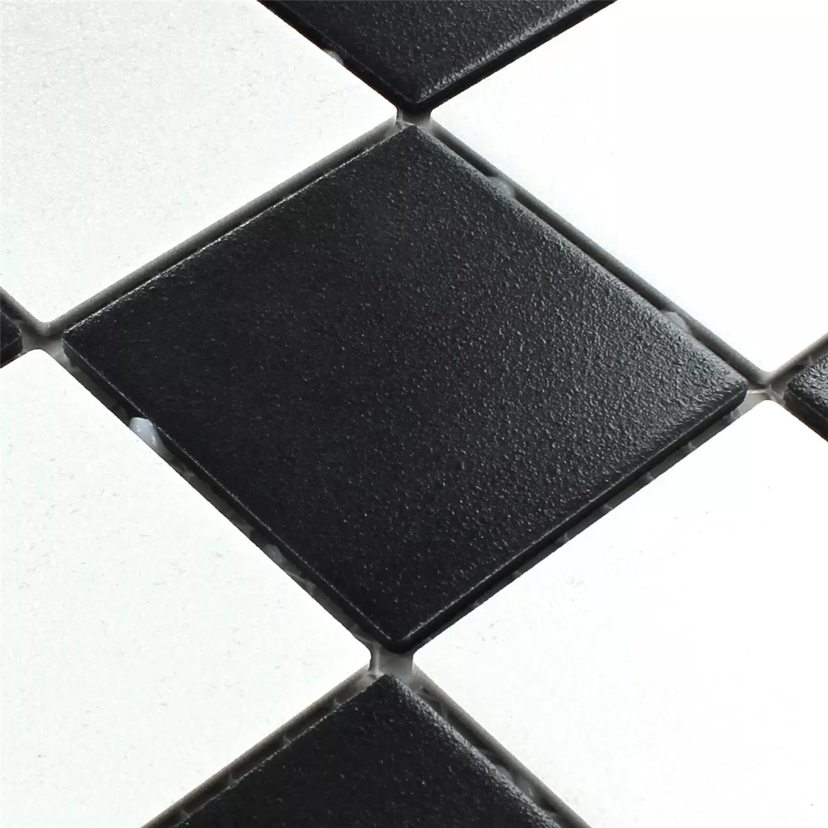 Mozaiková Dlaždice Keramika Černá Bílá Matný