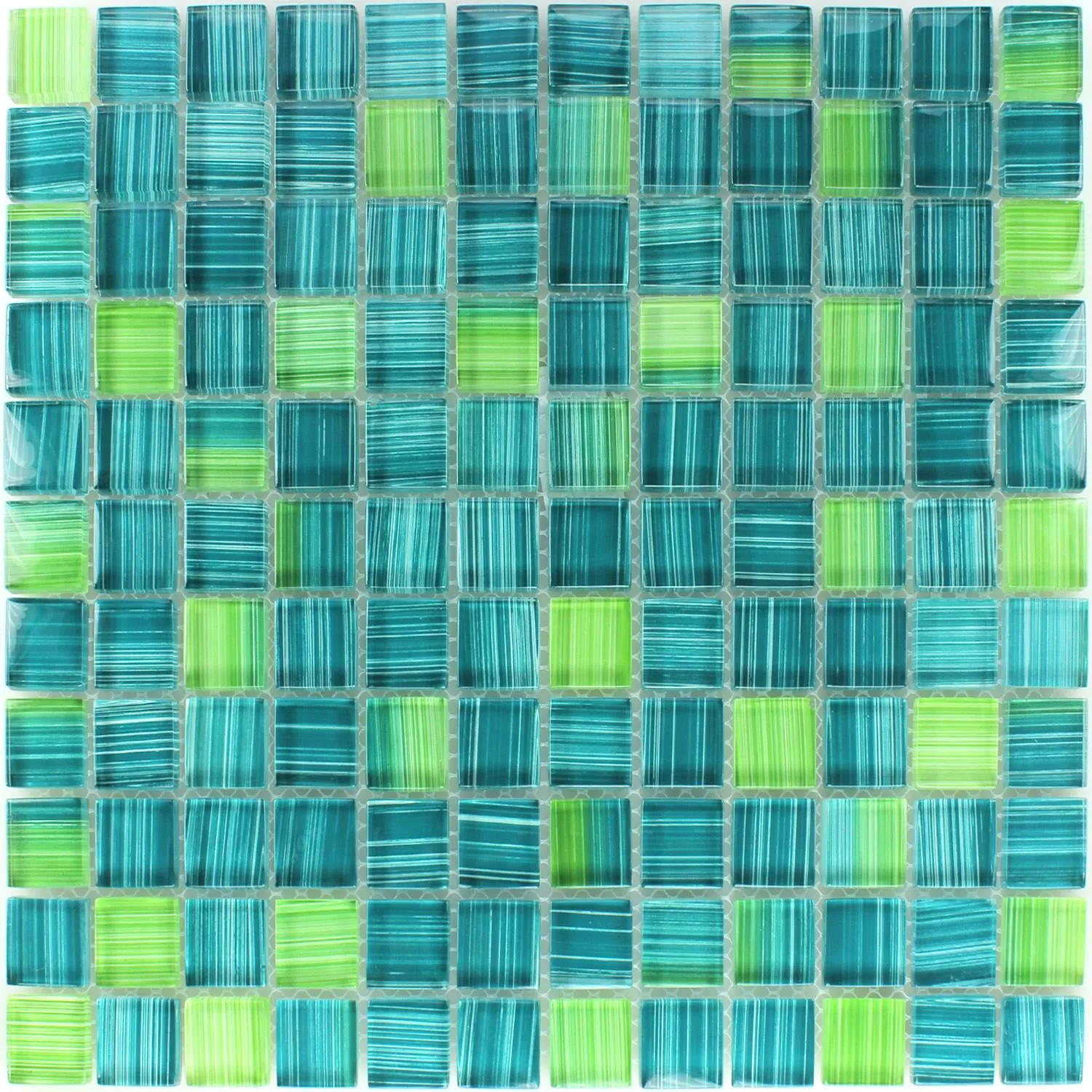 Vzorek Mozaiková Dlaždice Pruhovaný Sklo Zelená Design