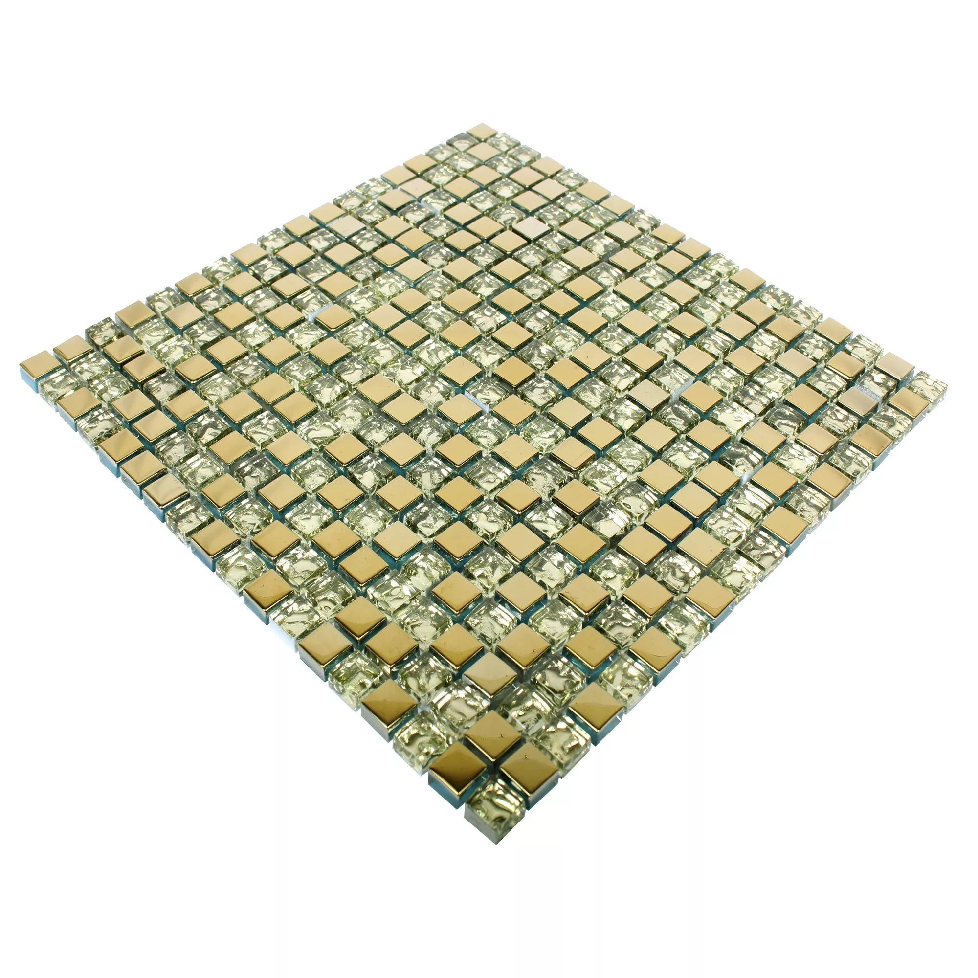 Vzorek Skleněná Mozaika Dlaždice Moldau Zlatá