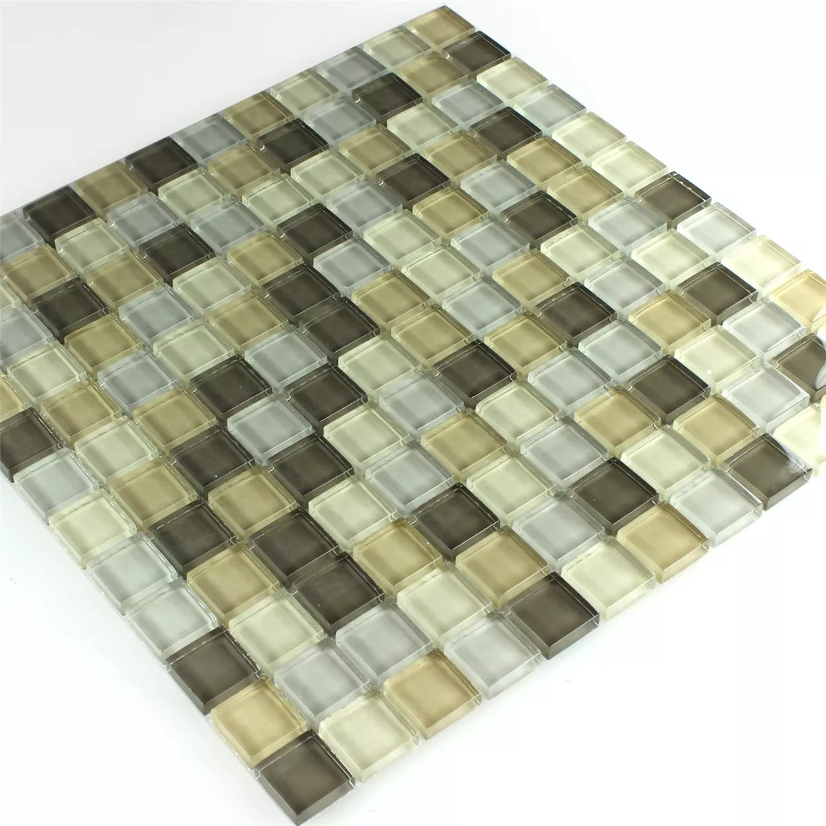 Skleněná Mozaika Dlaždice Light Green 23x23x8mm